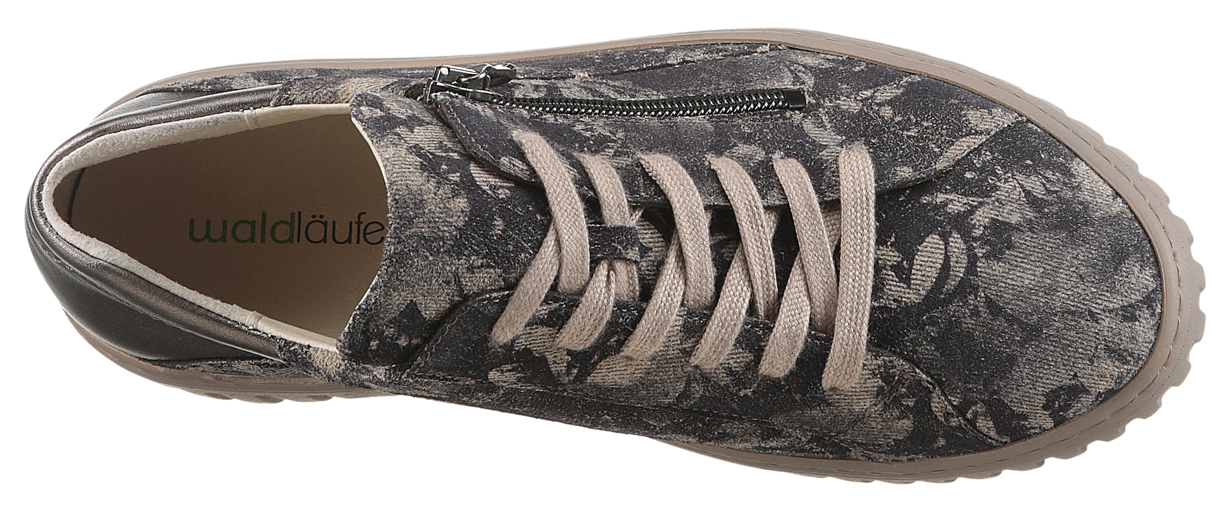 Waldläufer Plateausneaker »H-LIVIA«  Schnürschuh, Halbschuh, Komfortschuh mit herausnehmbarem Lederfußbett