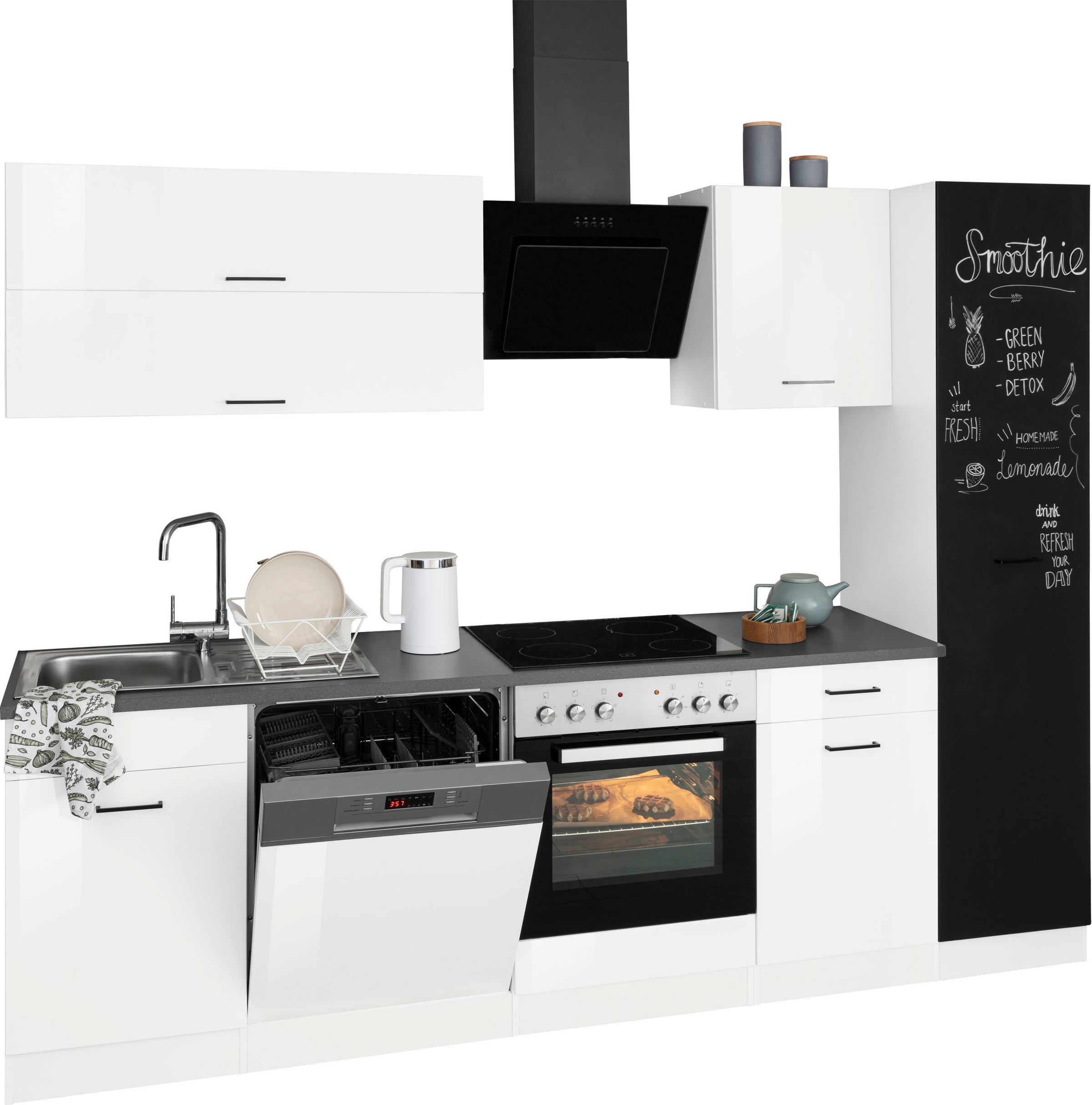 KOCHSTATION Küchenzeile »KS-Trier«, mit E-Geräten, Breite 270 cm