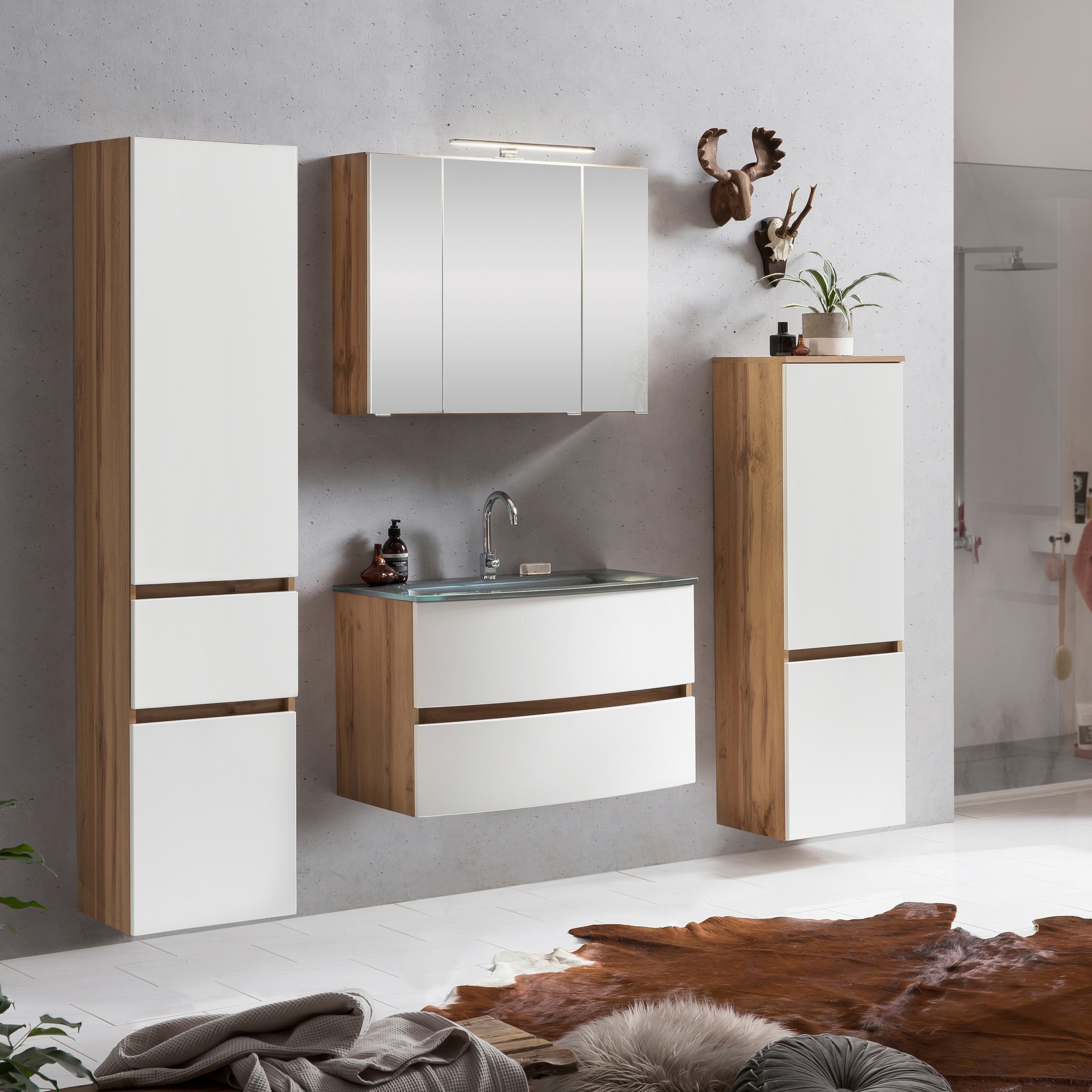 welltime Badezimmer-Set »Kaunas« Set, 4 Stk. tlg. günstig online kaufen