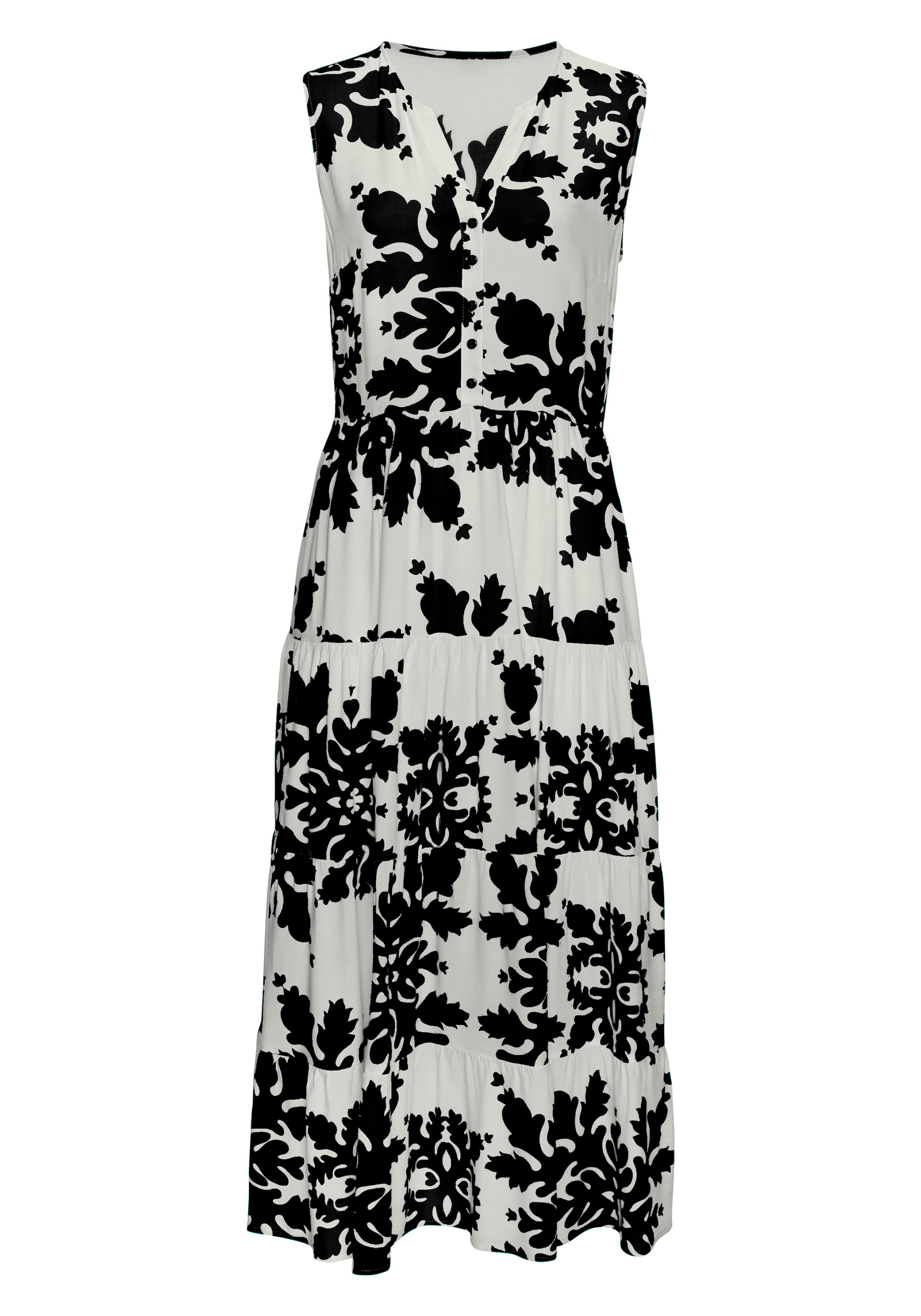 Vivance Maxikleid, mit Volants, Sommerkleid
