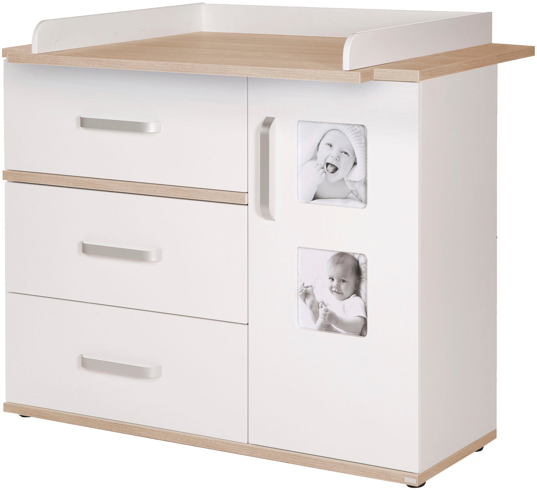 roba® Babyzimmer-Komplettset »Pia«, (Set, 3 tlg., Kinderbett, Schrank, Wick günstig online kaufen