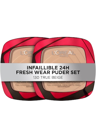 Puder »L'Oréal Paris Doppelpack Infaillible Puder«, (Packung, 2 tlg.)