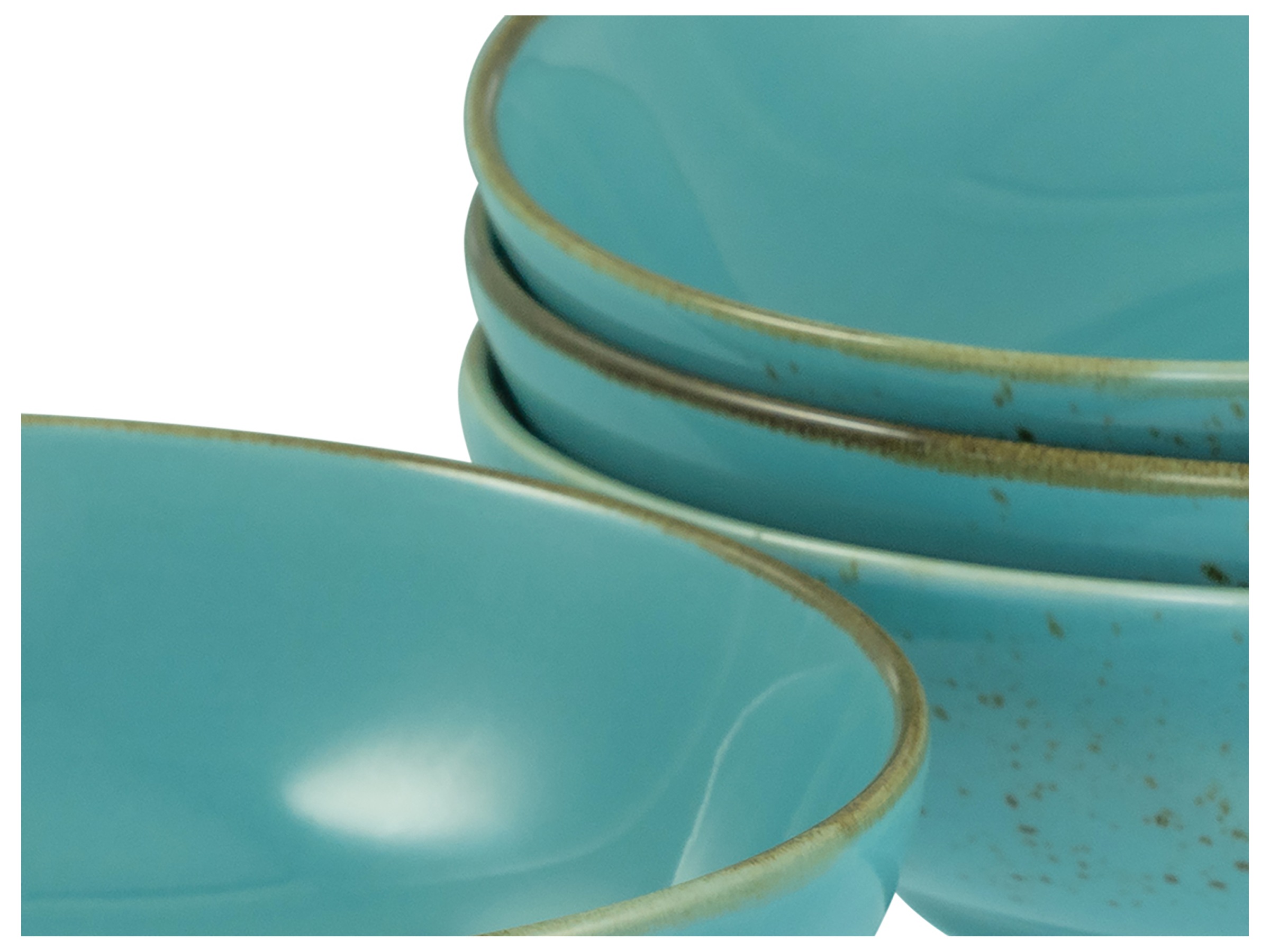CreaTable Schale »Nature Collection, Poke Bowl, Ø 22,5 cm, 4-tlg«, 4 tlg., aus Steinzeug, Handwerklicher Look, Vintage, Höhe 5 cm