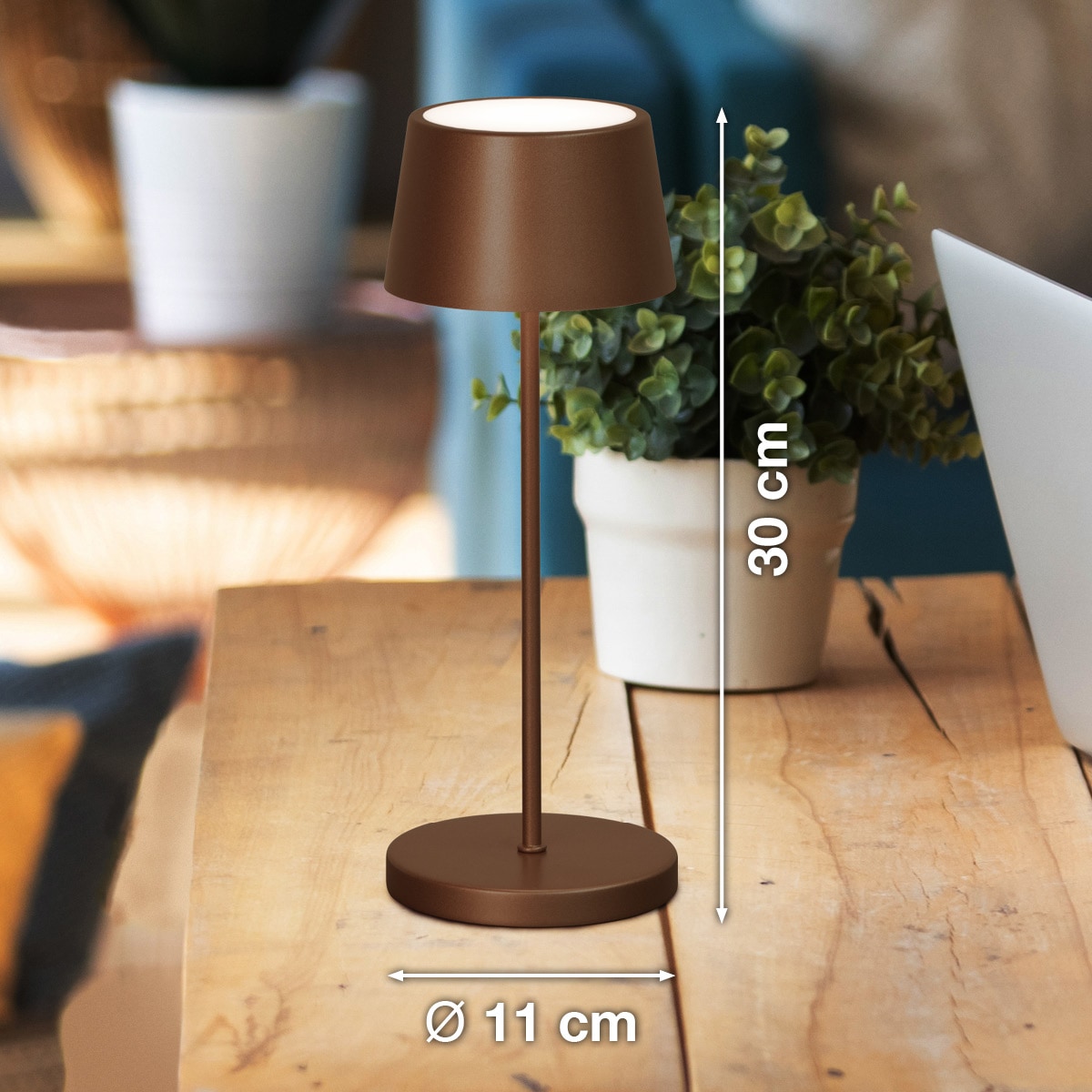 easy! BY FHL LED Tischleuchte »Asena Pro« LED-Board 3 Stk. warmweiß - kaltweiß mit Akkubetrieb, Sensordimmer u. Fernbedienung, inkl. Ladestation