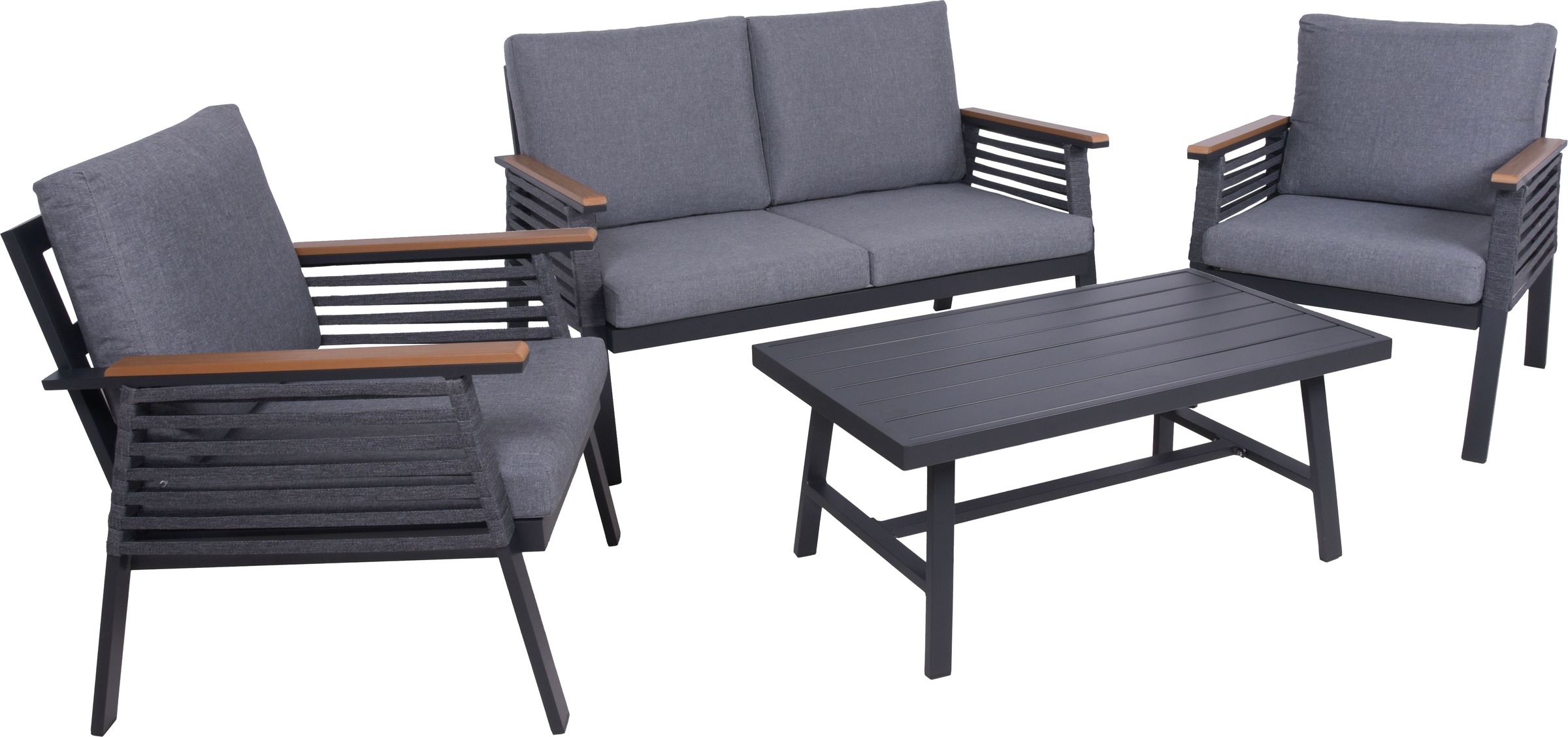 Garden Pleasure Gartenlounge-Set », Lounge-Gruppe »DENIA«« 2 Sessel, 1 Sofa günstig online kaufen