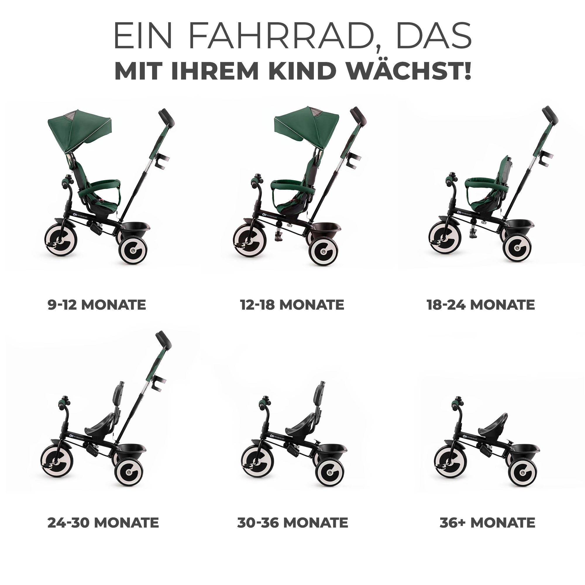 Kinderkraft Dreirad »ASTON«, mitwachsend