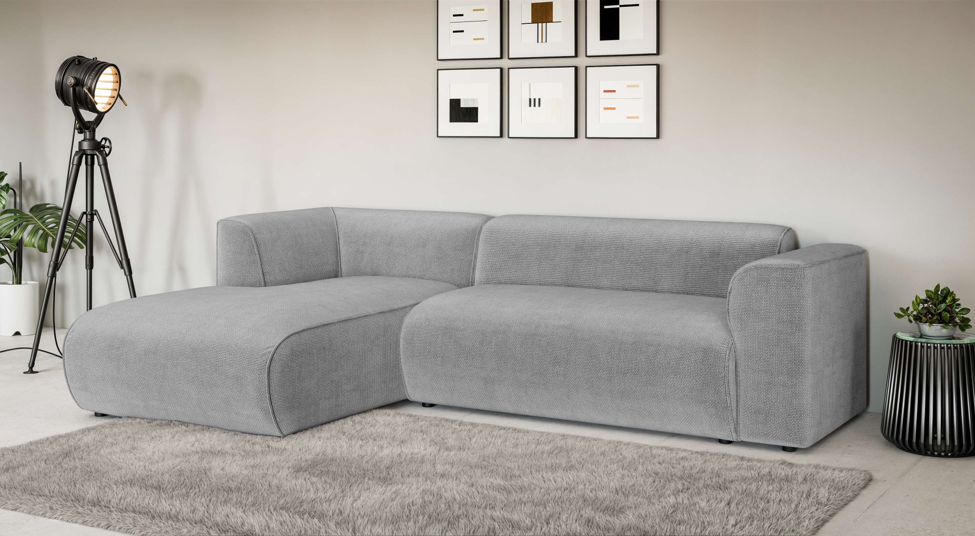 Home affaire Ecksofa »MERID L-Form (257 cm), zeitlos & stilvolles Design,« günstig online kaufen