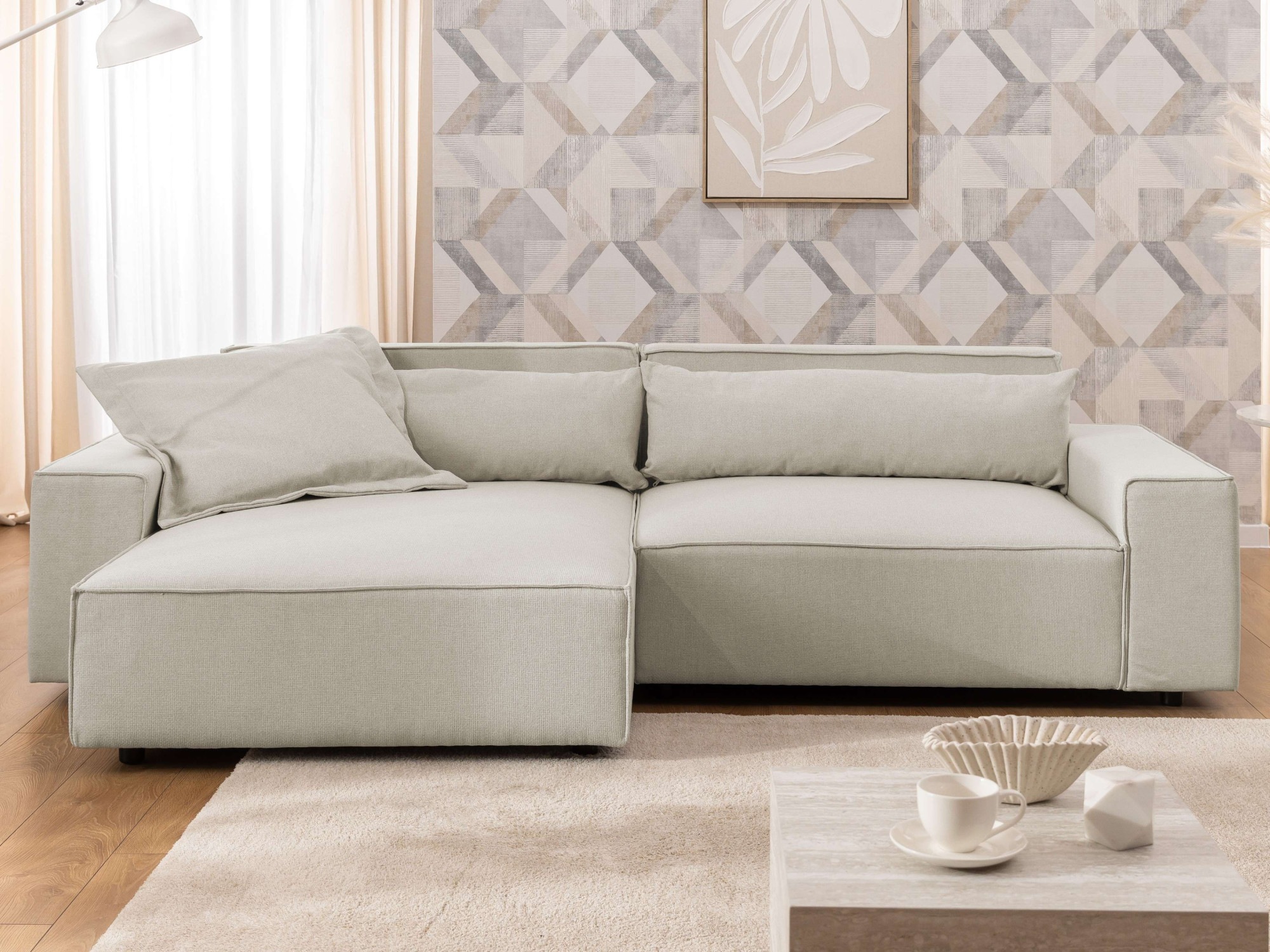 OTTO home Ecksofa »KINLEE Design-Sofa mit Recamiere rechts/links, Maße B/T/ günstig online kaufen