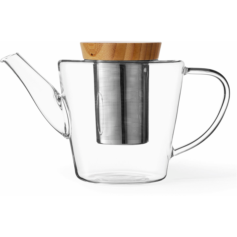 VIVA SCANDINAVIA Teekanne »Infusion « 1.000 l mit Bambusdeckel und Siebeinsatz transparent