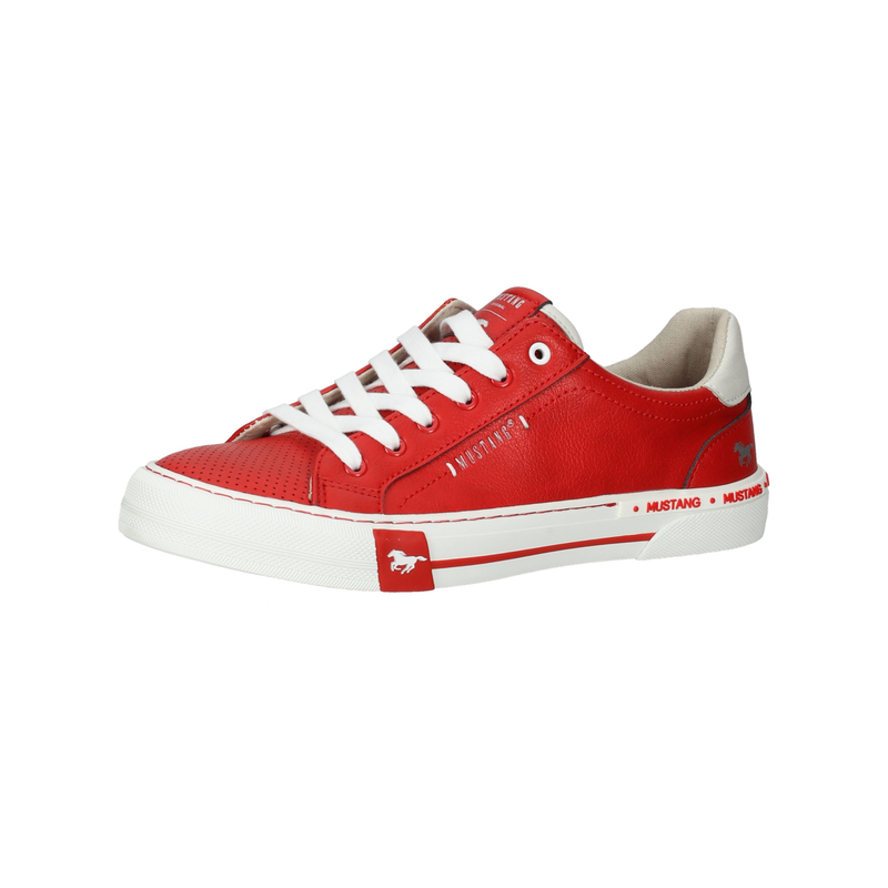 MUSTANG SHOES Sneaker »Sneaker Lederimitat« Rot 38 38 Verschluss: Schnürung