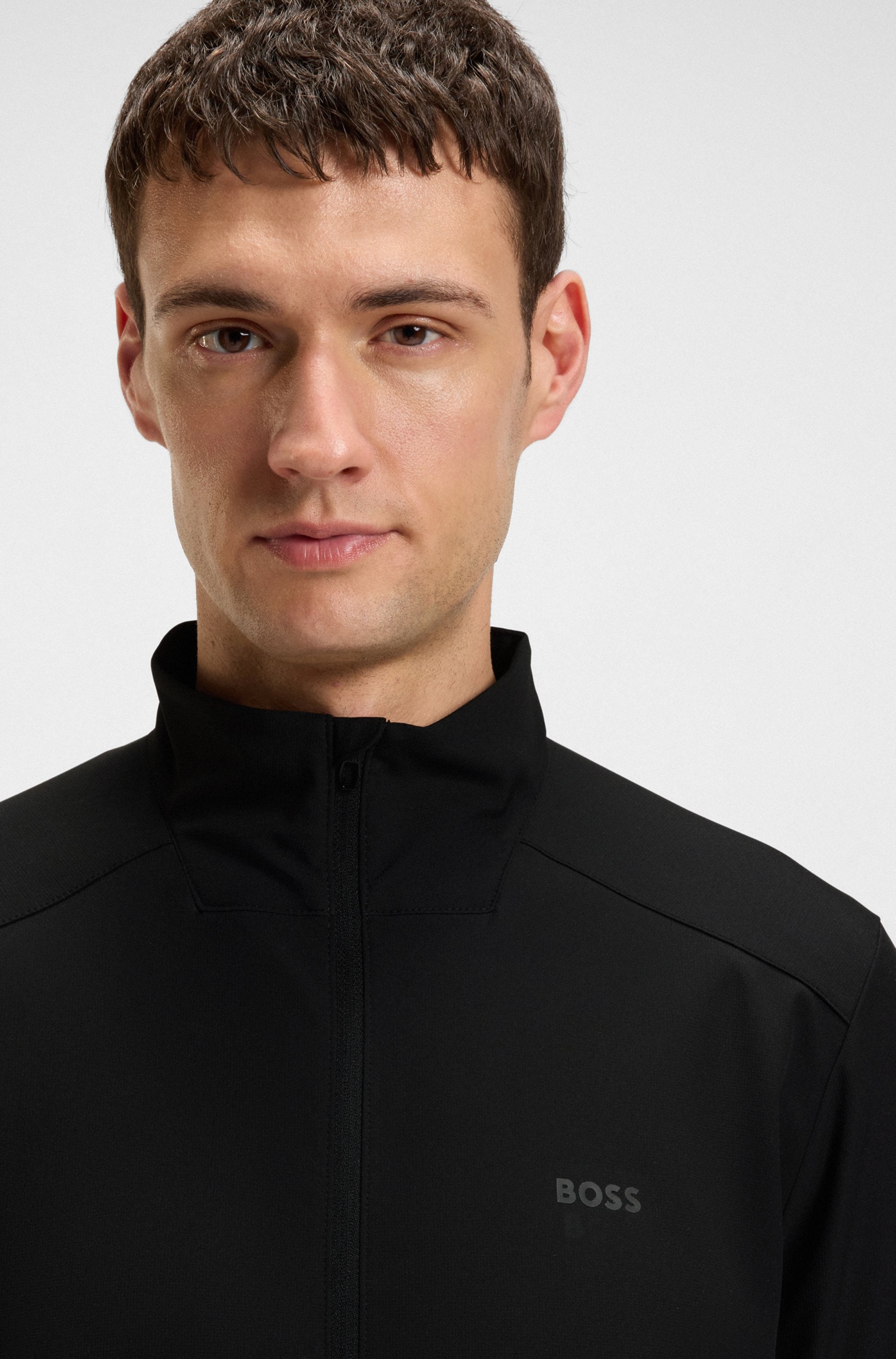 BOSS Sweatjacke »Mix&Match Jacket Z«, mit Kontrastnaht am Ärmel