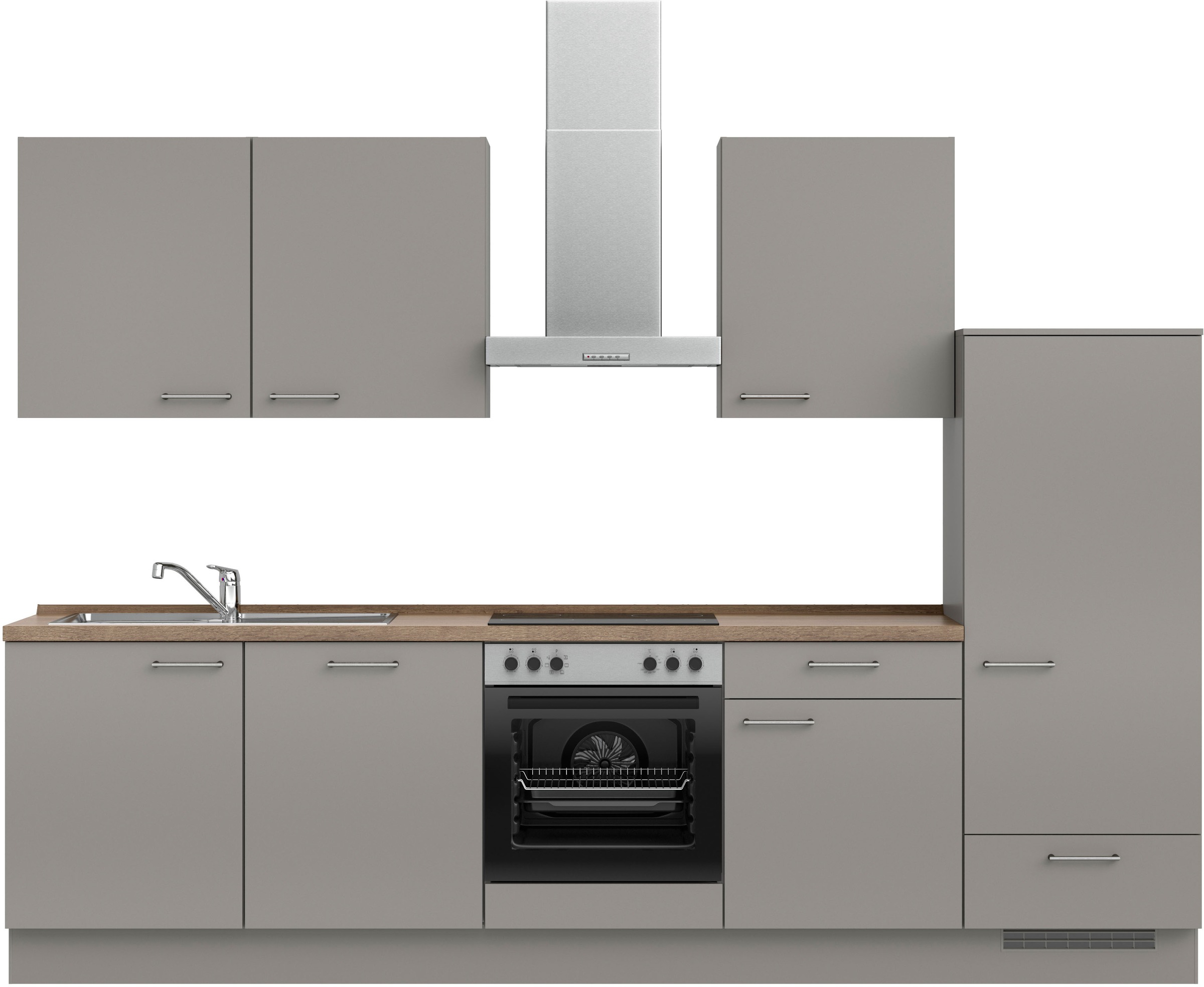 nobilia® Küchenzeile »"Laser I", Ausrichtung wählbar, Breite 300 cm« vormon günstig online kaufen