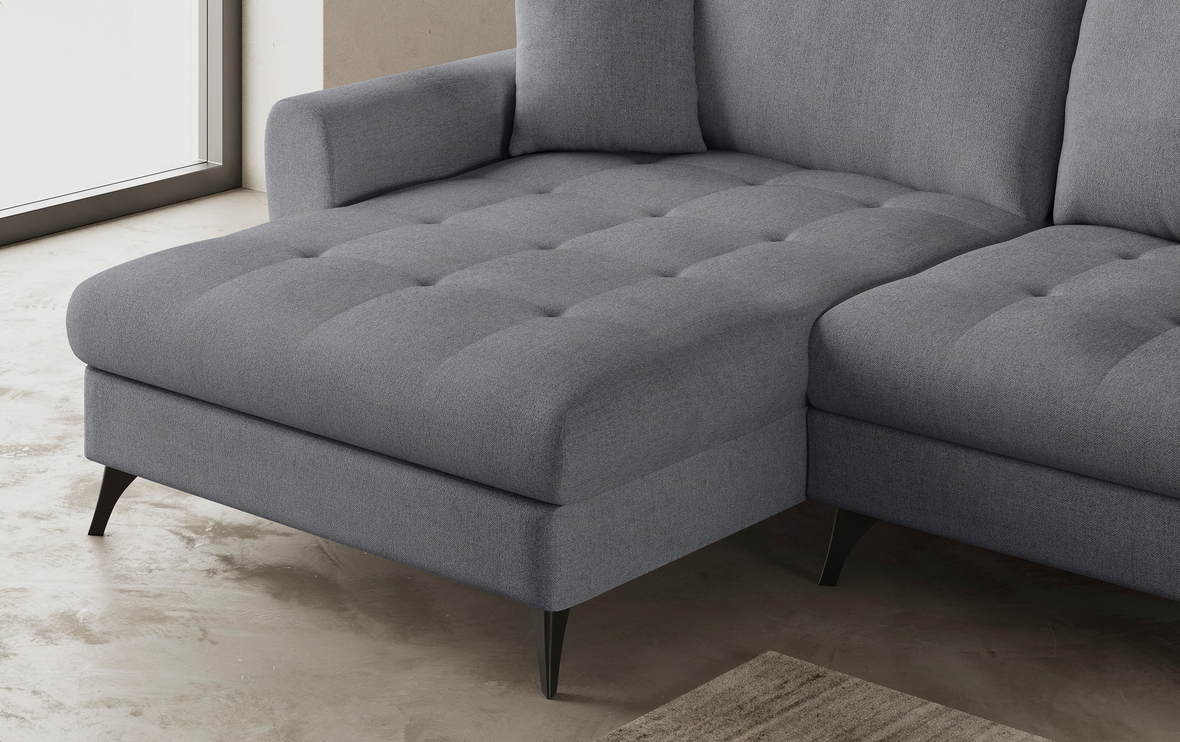 Mr. Couch Ecksofa »Blackburn II L-Form«, Wahlweise mit Kaltschaumpolsterung bis 140 kg belastbar
