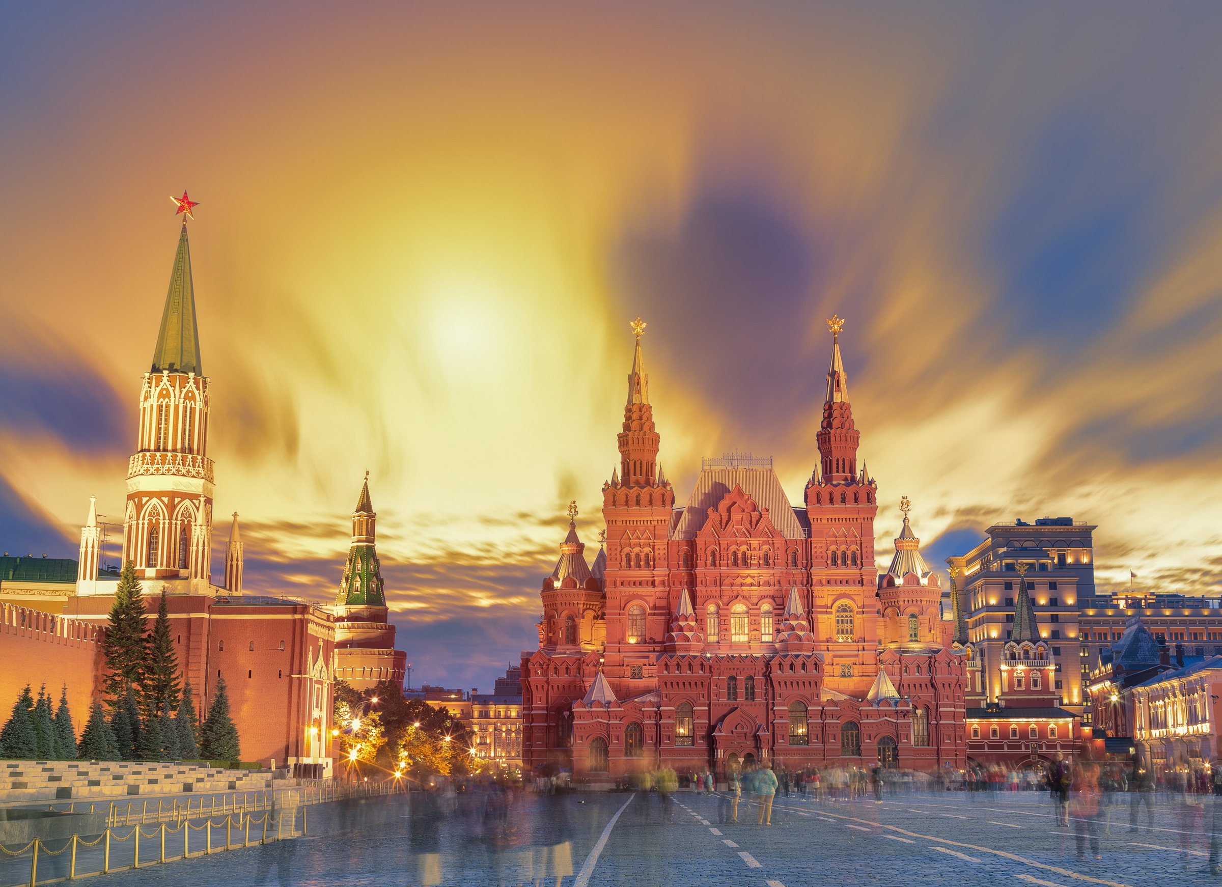 Papermoon Fototapete »Red Square Sunset Moscow« glatt günstig online kaufen