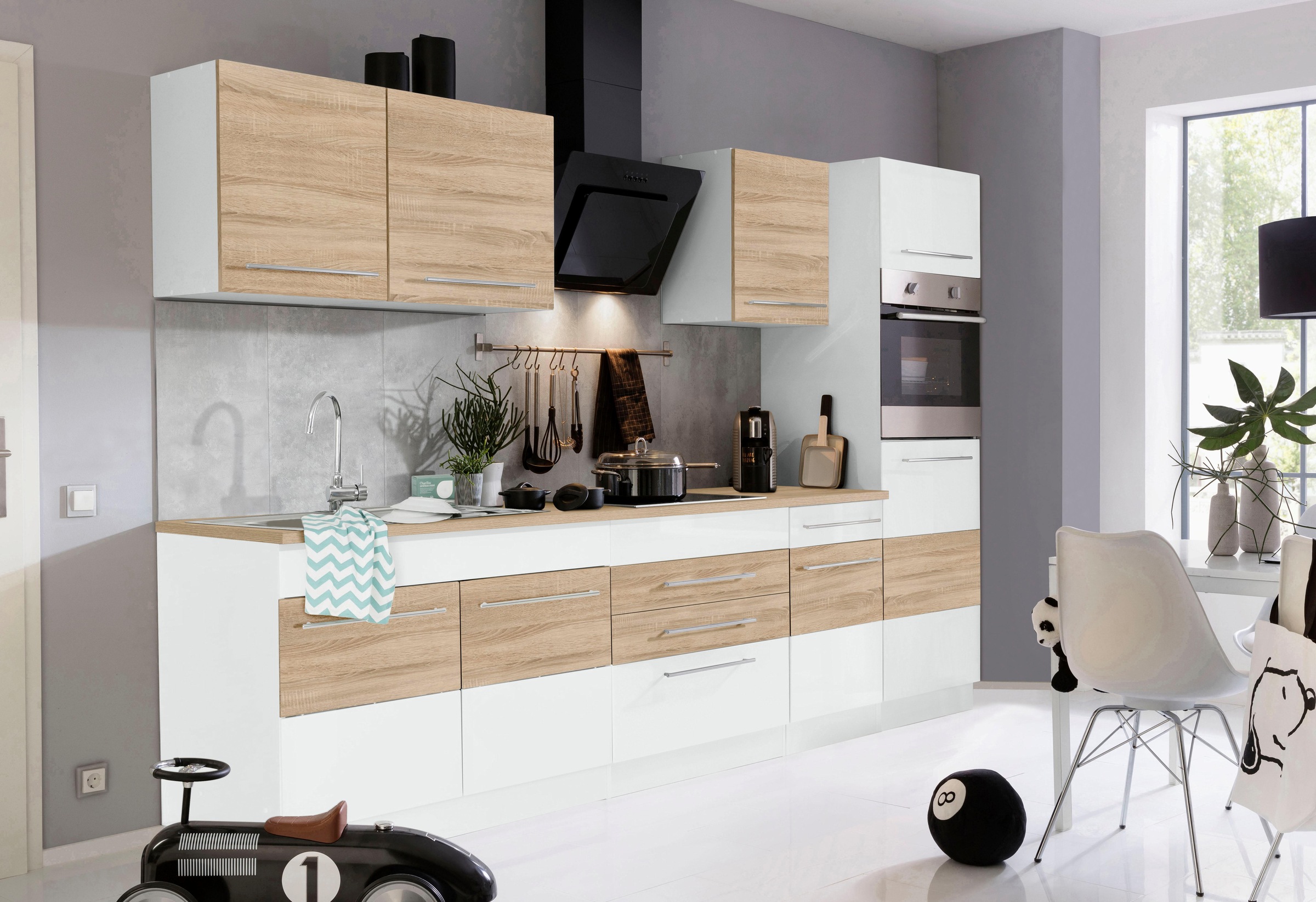 KOCHSTATION Küchenzeile "KS-Trient" Breite 290 cm, wahlweise mit E-Geräten, günstig online kaufen