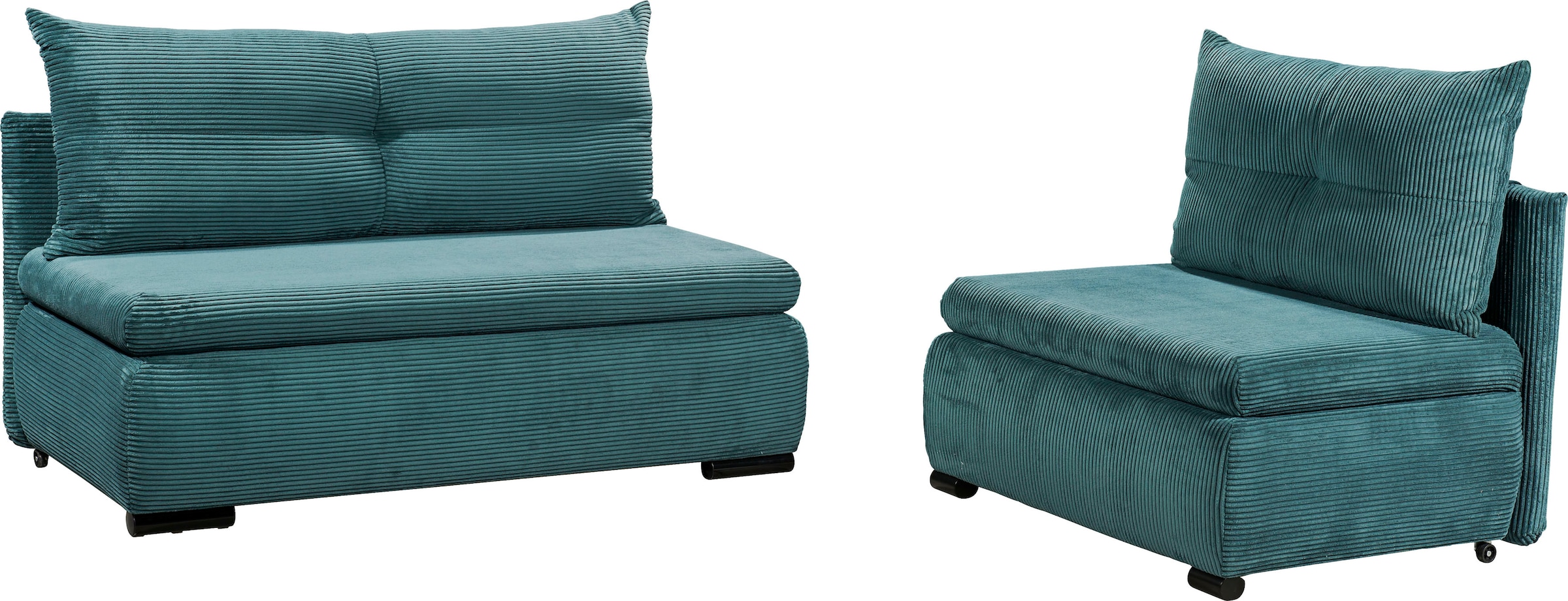 ED EXCITING DESIGN Schlafsofa »Charlie«, Schlafsessel mit Bettkasten & 1 Rückenkissen