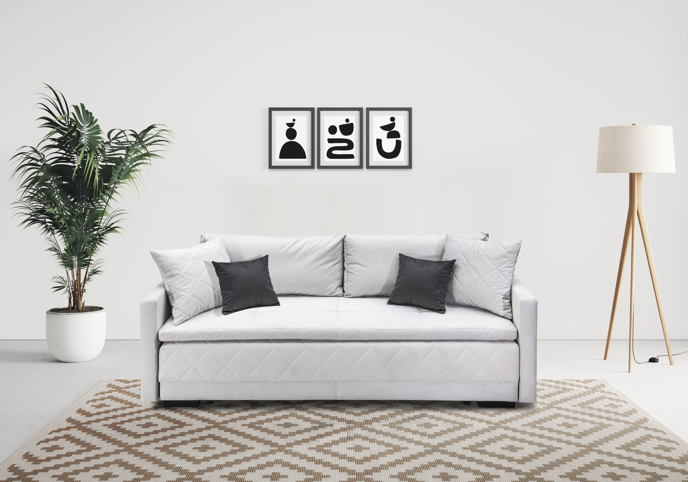 Home affaire Schlafsofa »Potsdam« mit Boxspringaufbau, Bettfunktion & Bettk günstig online kaufen