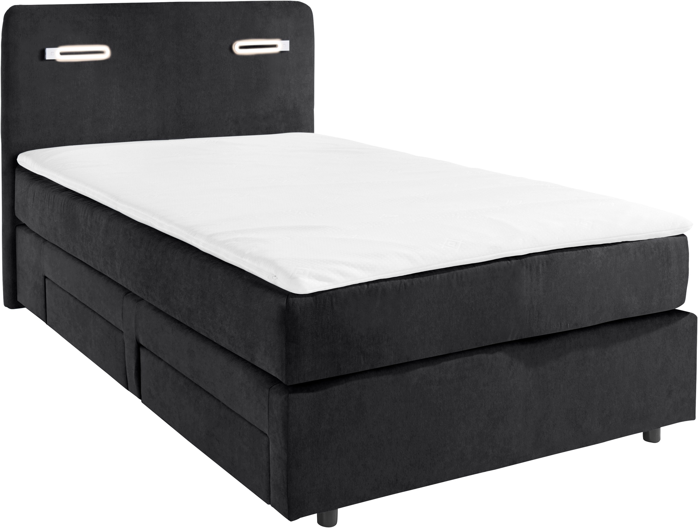 INOSIGN Boxbett »Luan«, Schubkästen, LED-Beleuchtung und Topper, in Breite 120 cm und 180 cm
