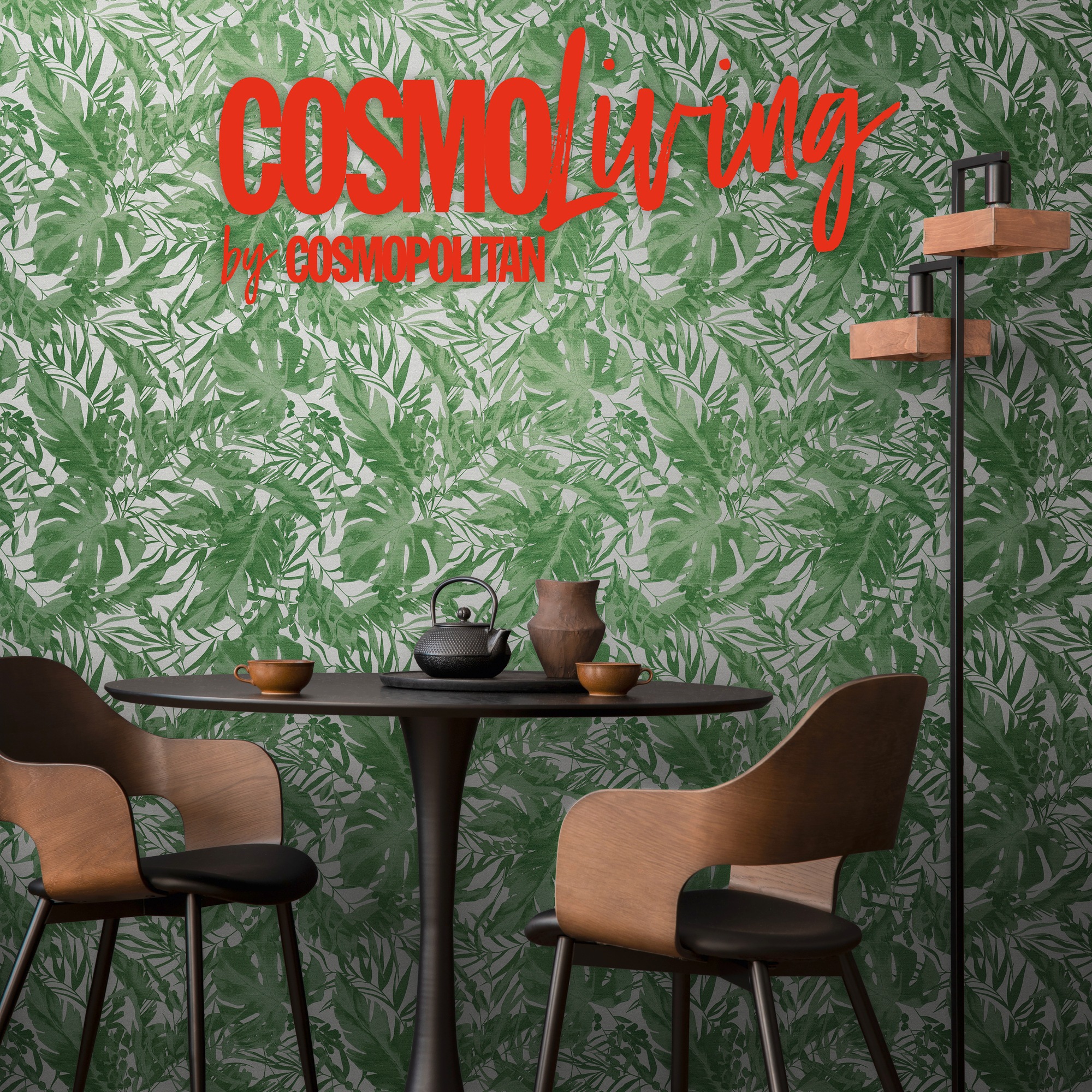 CosmoLiving by Cosmopolitan Vliestapete »Earthlines – Tropische Vliestapete« matt strukturiert Natürliche Blätter in harmonischer Eleganz