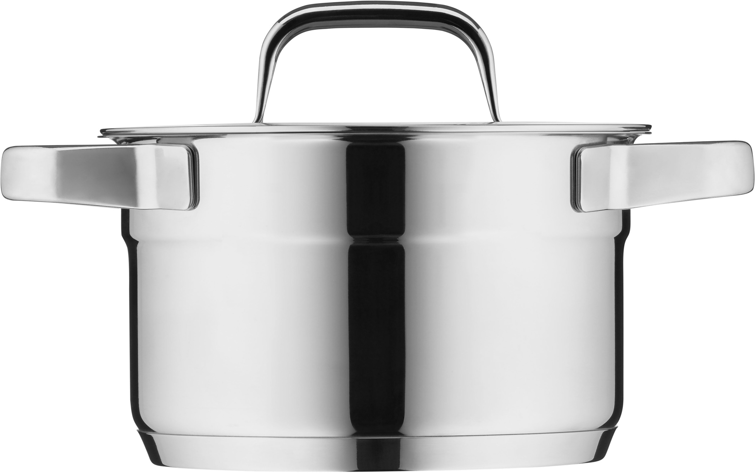 WMF Kochtopf »Compact Cuisine«, Cromargan® Edelstahl Rostfrei 18/10, (2 tlg.), wärmeduzierende Hohlgriffe, Innenskalierung, Schüttrand