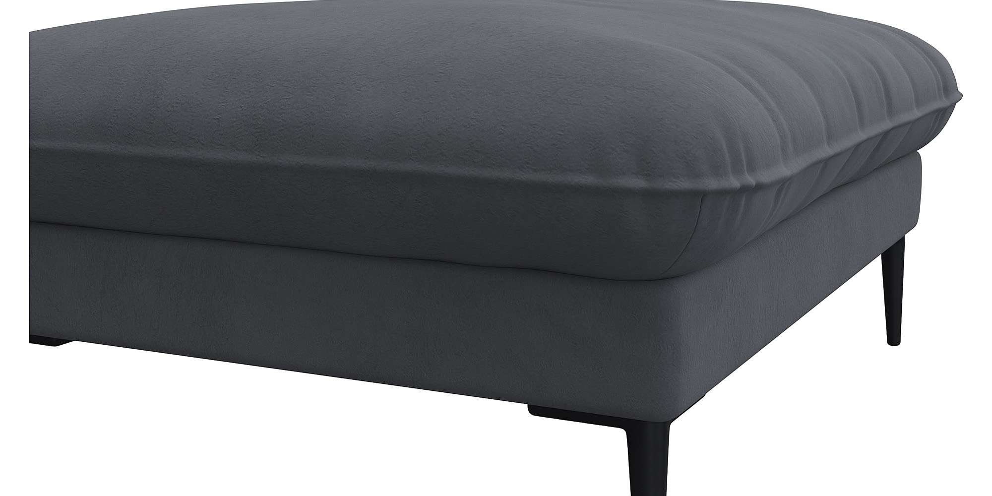 FLEXLUX Pouf »Salino, Fußhocker, Sitzhocker, Polsterhocker,«, Kaltschaum & Stahl-Wellen, Füsse Schwarz