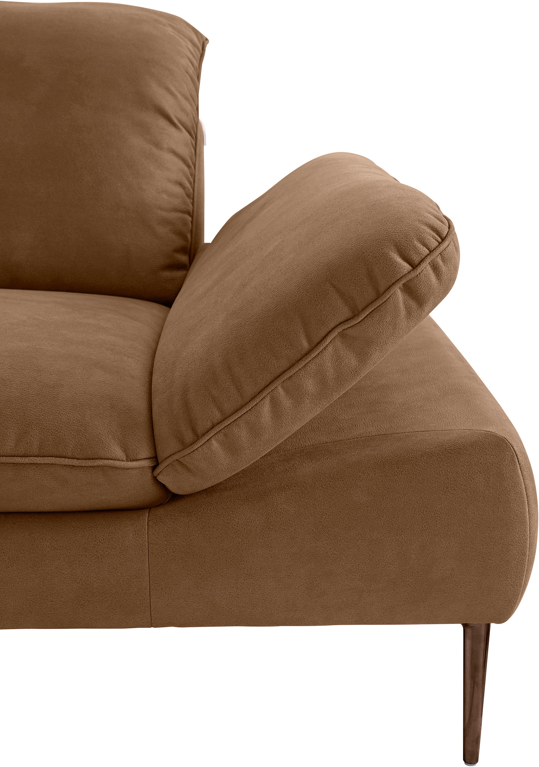 W.SCHILLIG Ecksofa »enjoy&MORE, Designsofa, bequem, elegant und zeitlos, L-Form«, Sitztiefenverstellung, Füße bronze pulverbeschichtet, Breite 340 cm