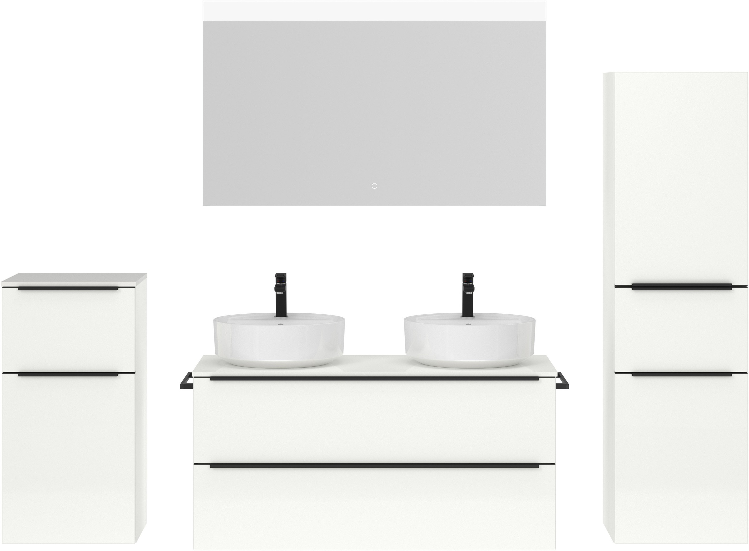 nobilia® Badmöbel-Set »Alvene« vormontiert, mit Soft-Close, 4 Stk. tlg. günstig online kaufen