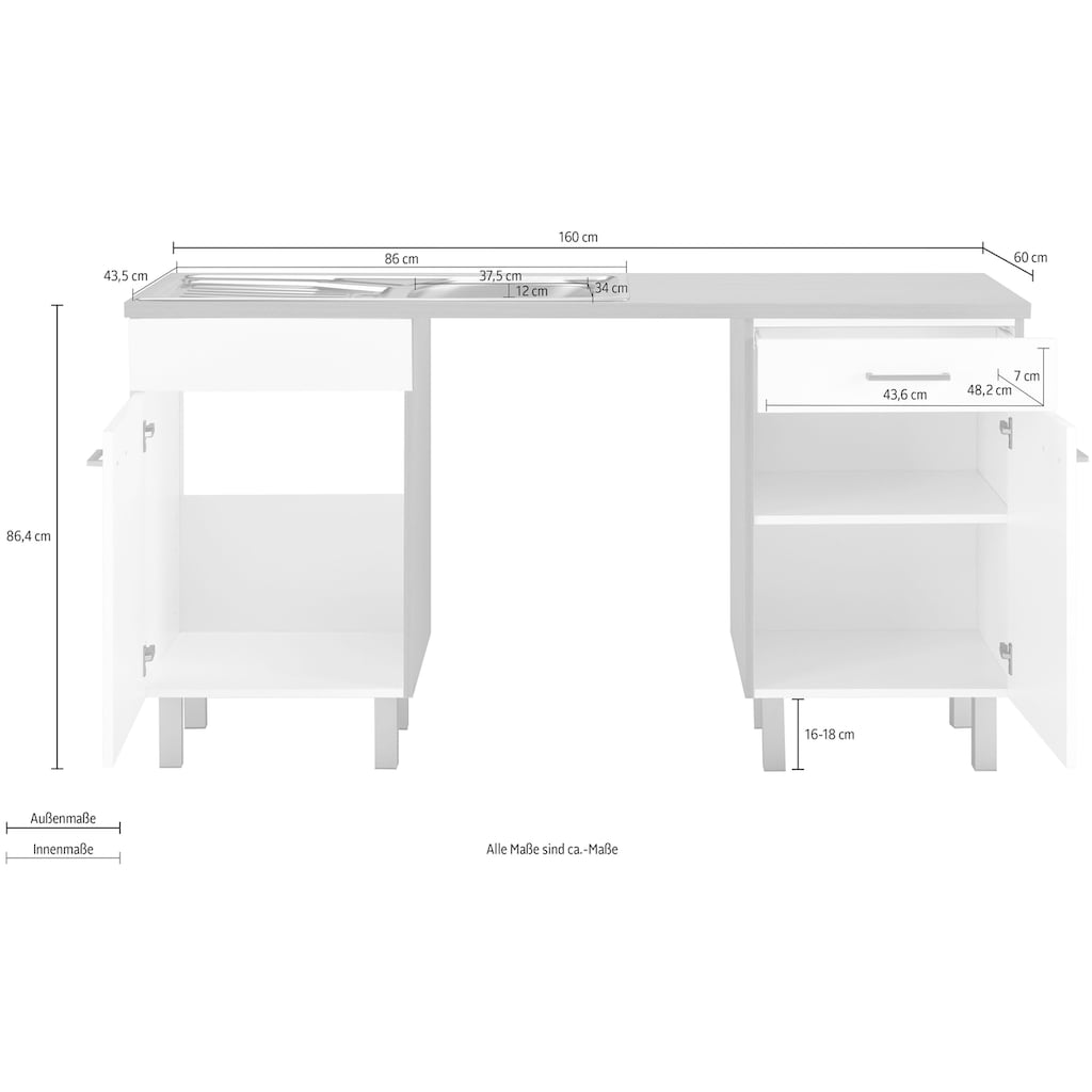 OPTIFIT Spülenschrank »Tapa«