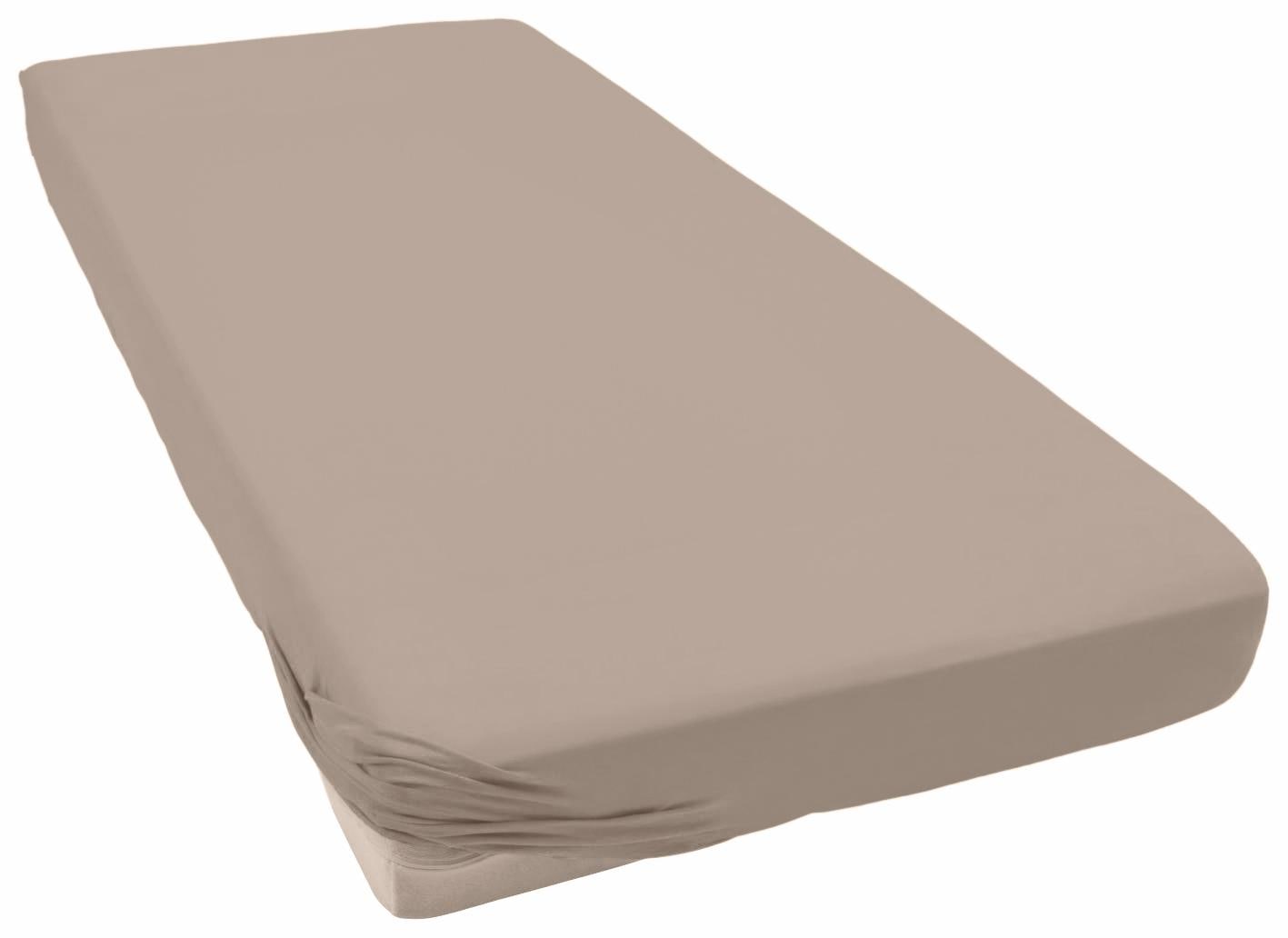 Primera Spannbettlaken »Mako-Feinjersey Spannbetttuch« Geeignet für Standardmatratzen bis 22 cm, 100% Baumwolle