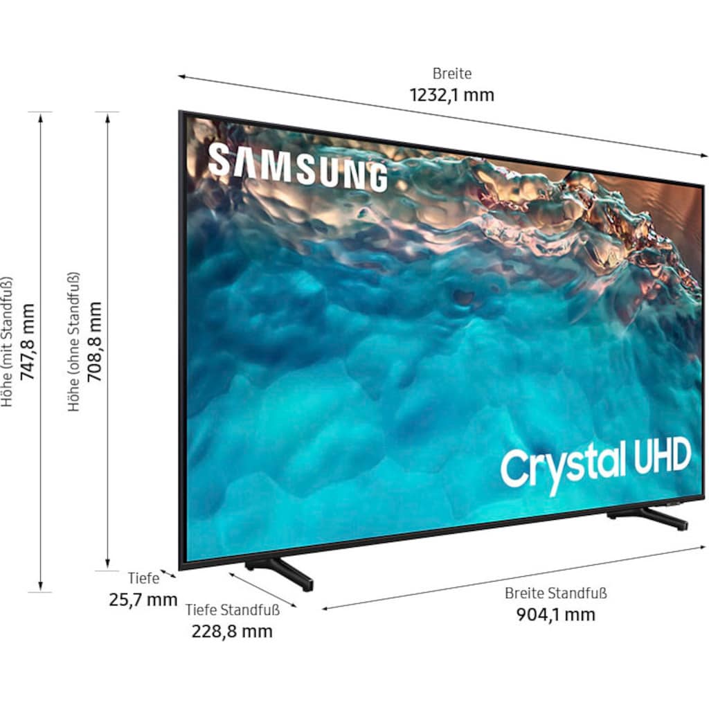 Samsung LED-Fernseher »55" Crystal UHD 4K BU8079 (2022)«, 138 cm/55 Zoll, 4K Ultra HD, Smart-TV, Crystal Prozessor 4K,HDR,Motion Xcelerator
