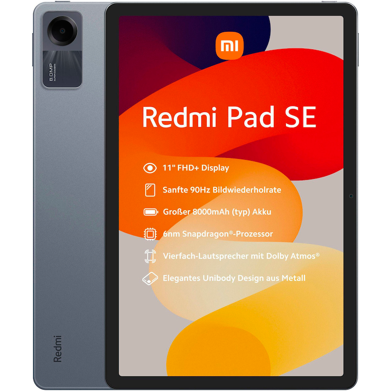 XIAOMI Tablet »Redmi Pad SE 4+128GB« (27, 94 cm / 11 ′′) Android 128 GB Full HD+ ) grau Qualcomm Snapdragon 870 - 6 nm Hochleistungsprozessor mit...