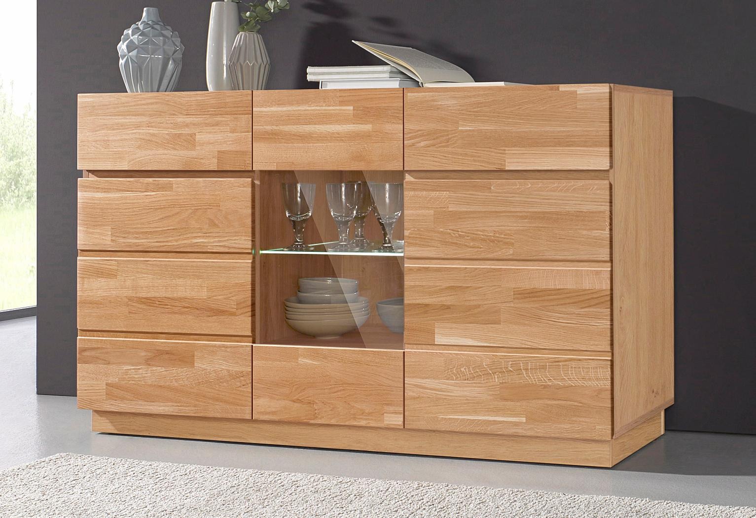 Home affaire Sideboard »Laima«, Kommode, Breite 140 cm, teilmassiv, FSC®-zertifiziert