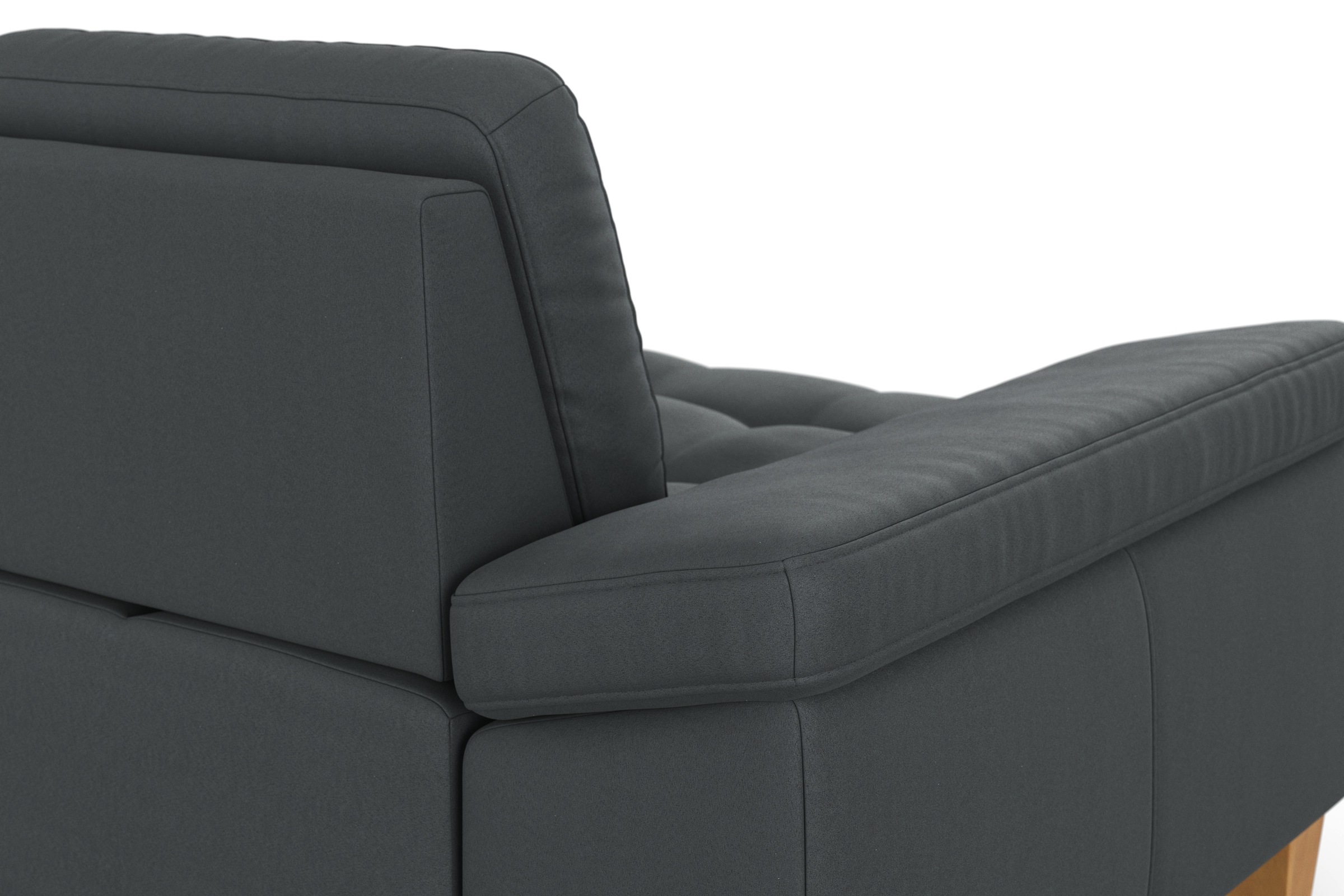 sit&more Ecksofa »Westham L-Form«, mit Recamiere, mit oder ohne Bettfunktion, Bettkasten, Füße Eiche