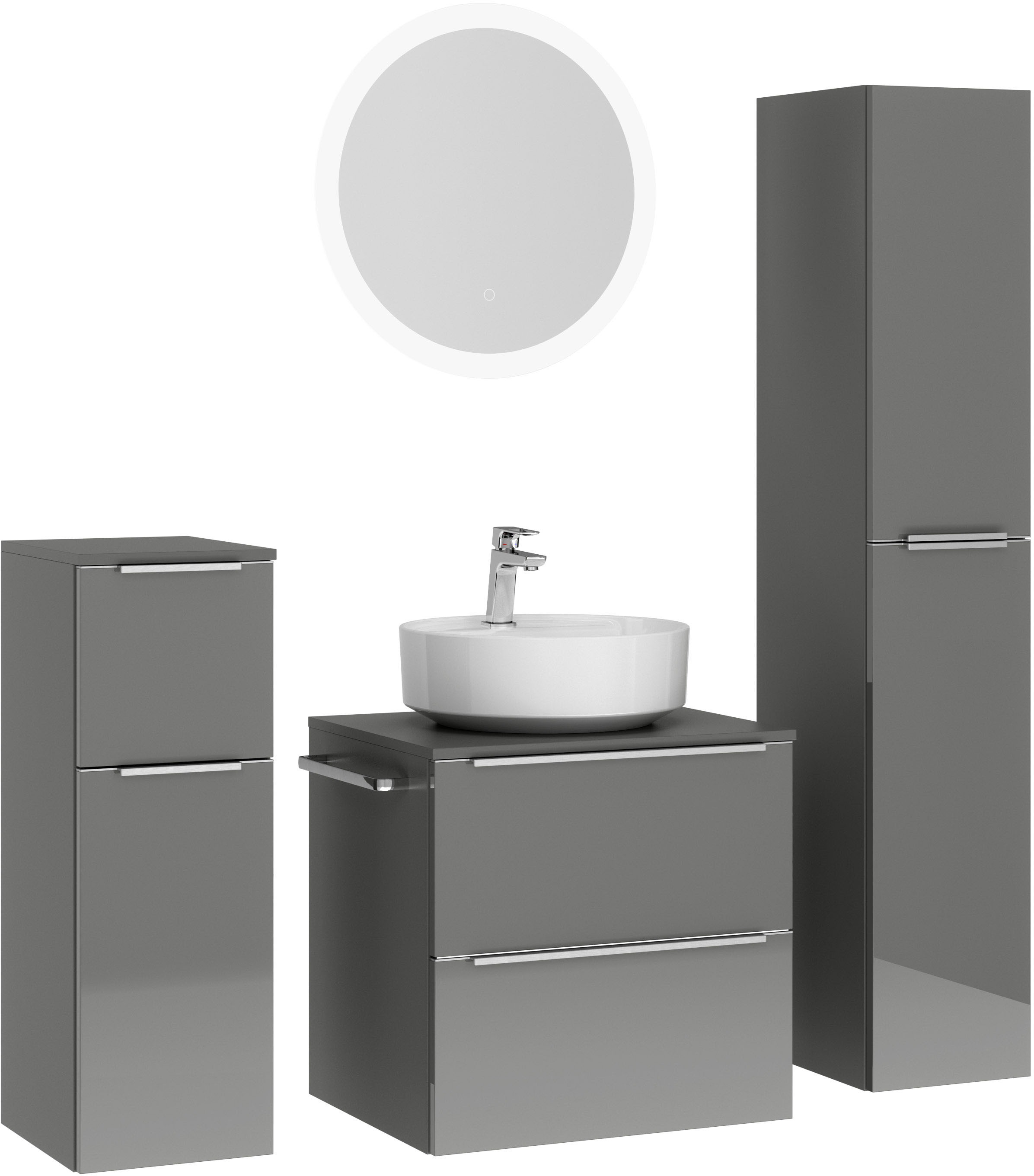 nobilia® Badmöbel-Set »Alvene« vormontiert, mit Soft-Close, 4 Stk. tlg. günstig online kaufen