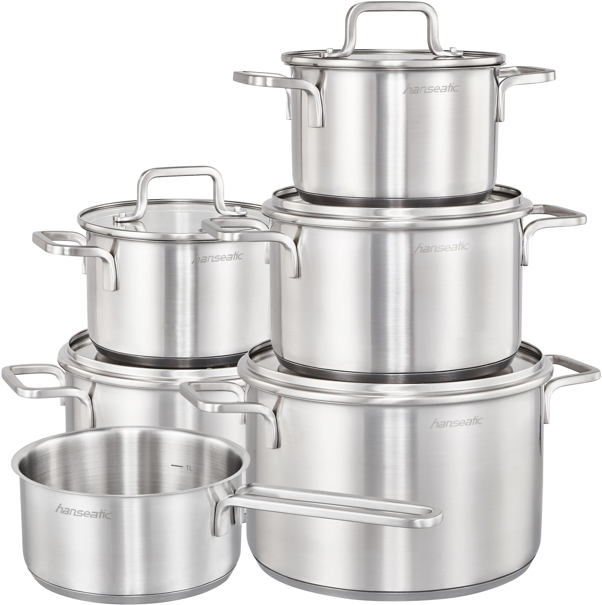 Hanseatic Topf-Set »DAILY« Set, Fleischtopf 2x 16 cm / 2x 20 cm / 1x 24 cm, günstig online kaufen