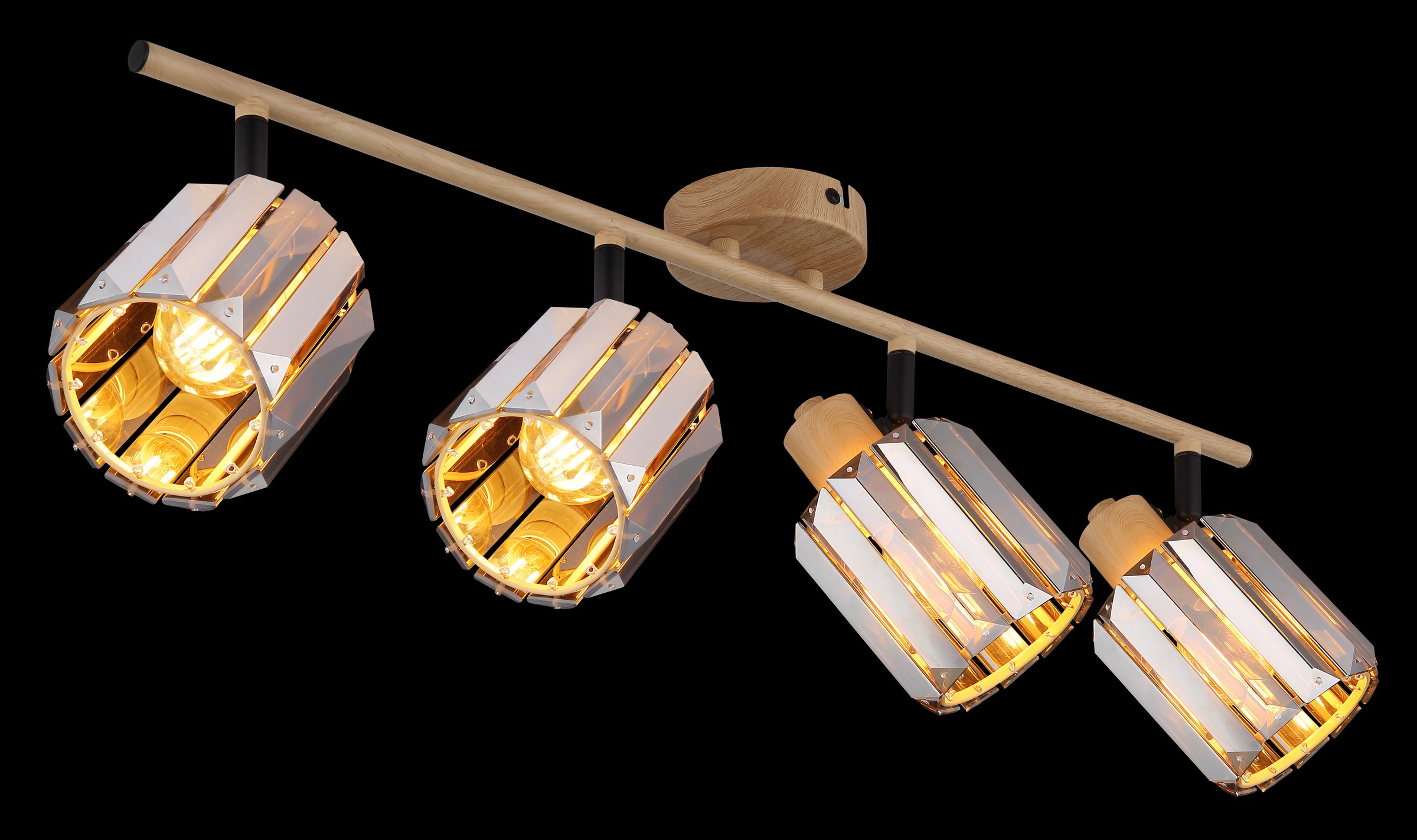 NOWA LED Deckenstrahler »RUN«, 4 flammig, Leuchtmittel E14 | ohne Leuchtmittel, geeignet für E14-Fassung, Abmessungen 640x90x150 mm