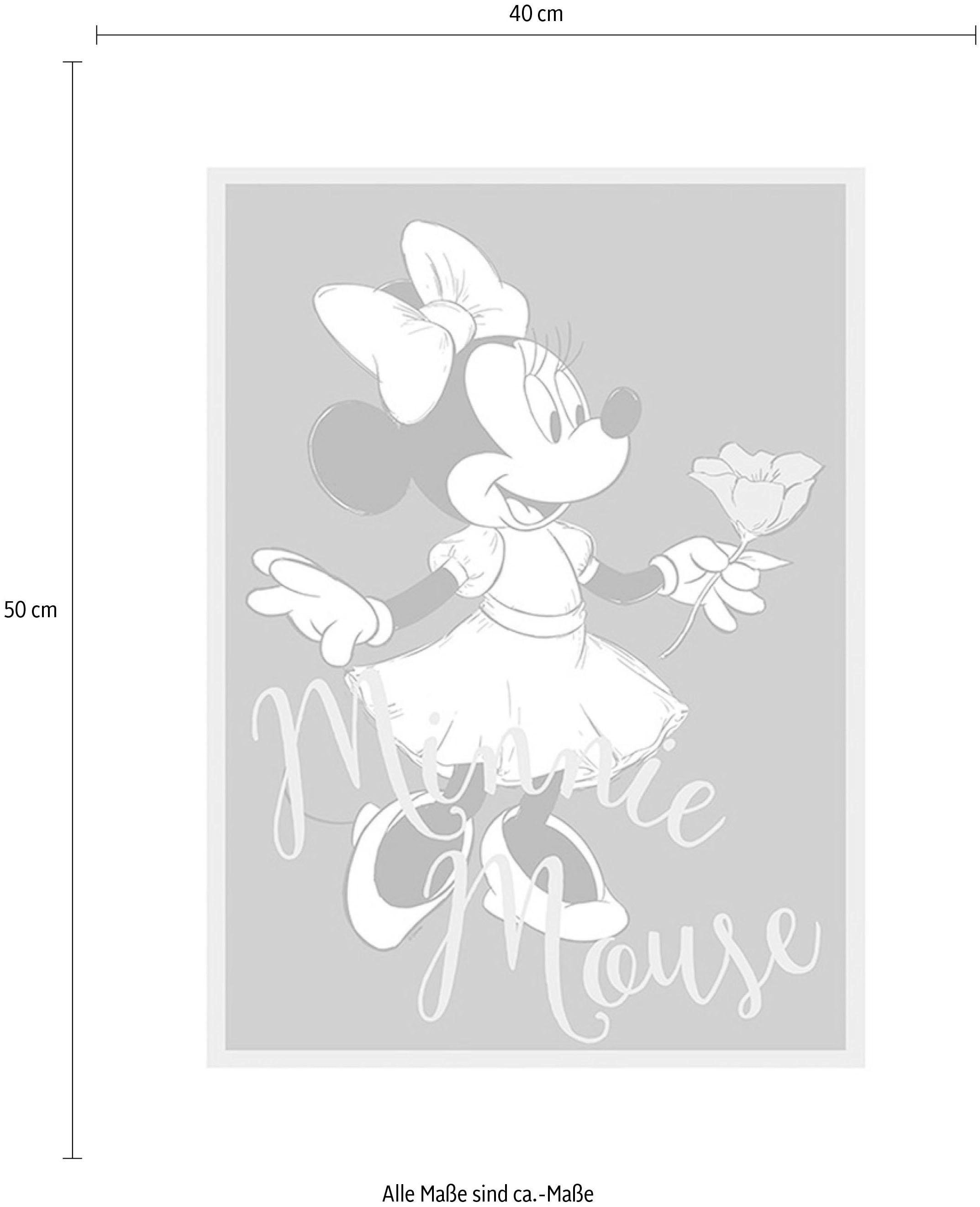 Komar Bild »Minnie Mouse Girlie«, Disney, (1 St.), Wandbild zur Dekoration im Kinderzimmer - ohne Rahmen