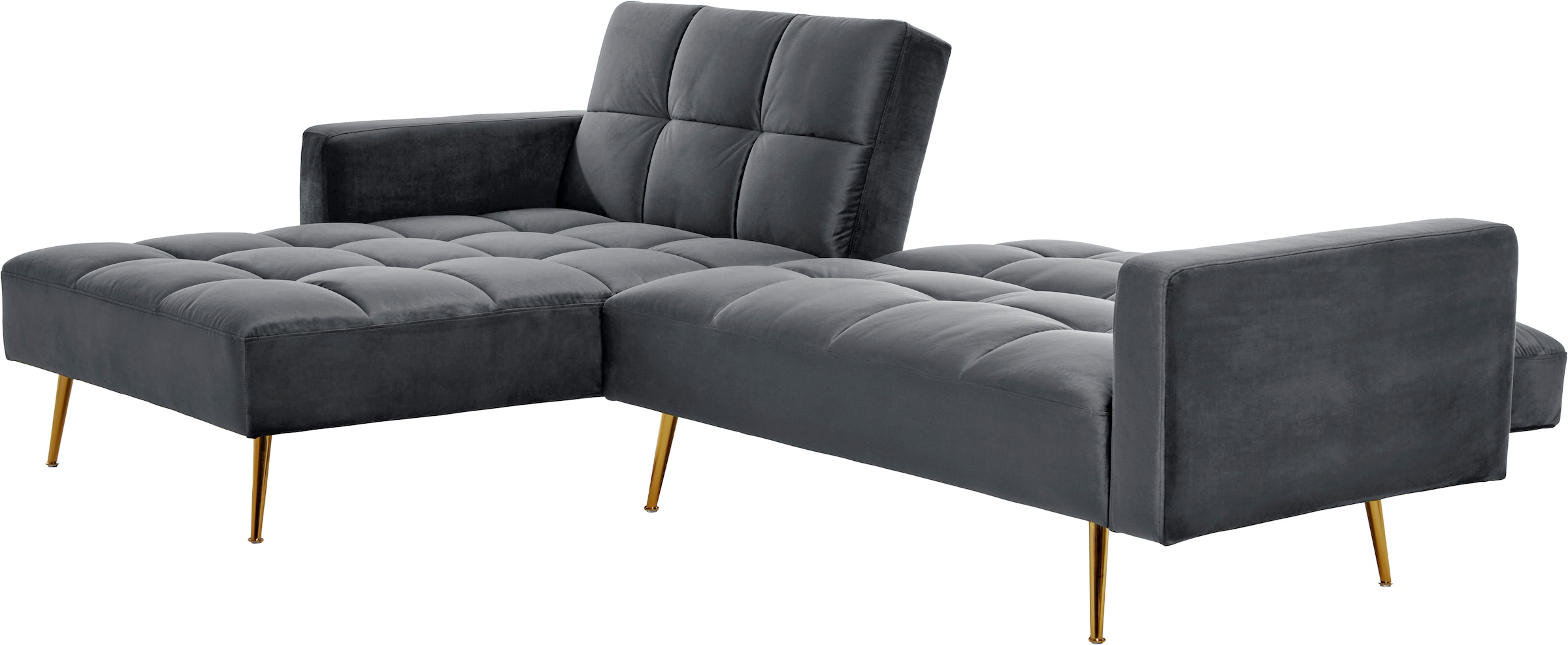 Jahnke Ecksofa »CHILLAX POSH CORNER« mit Schlaffunktion, wechselseitig montierbar, 244 x 150 cm