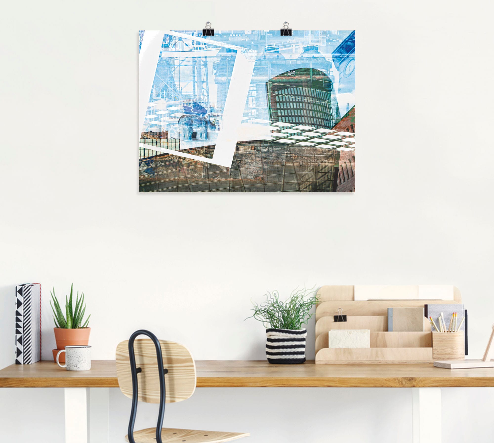 Artland Wandbild »Dortmund Skyline Collage III«, Architektonische Elemente, (1 St.), als Leinwandbild, Wandaufkleber oder Poster in versch. Größen