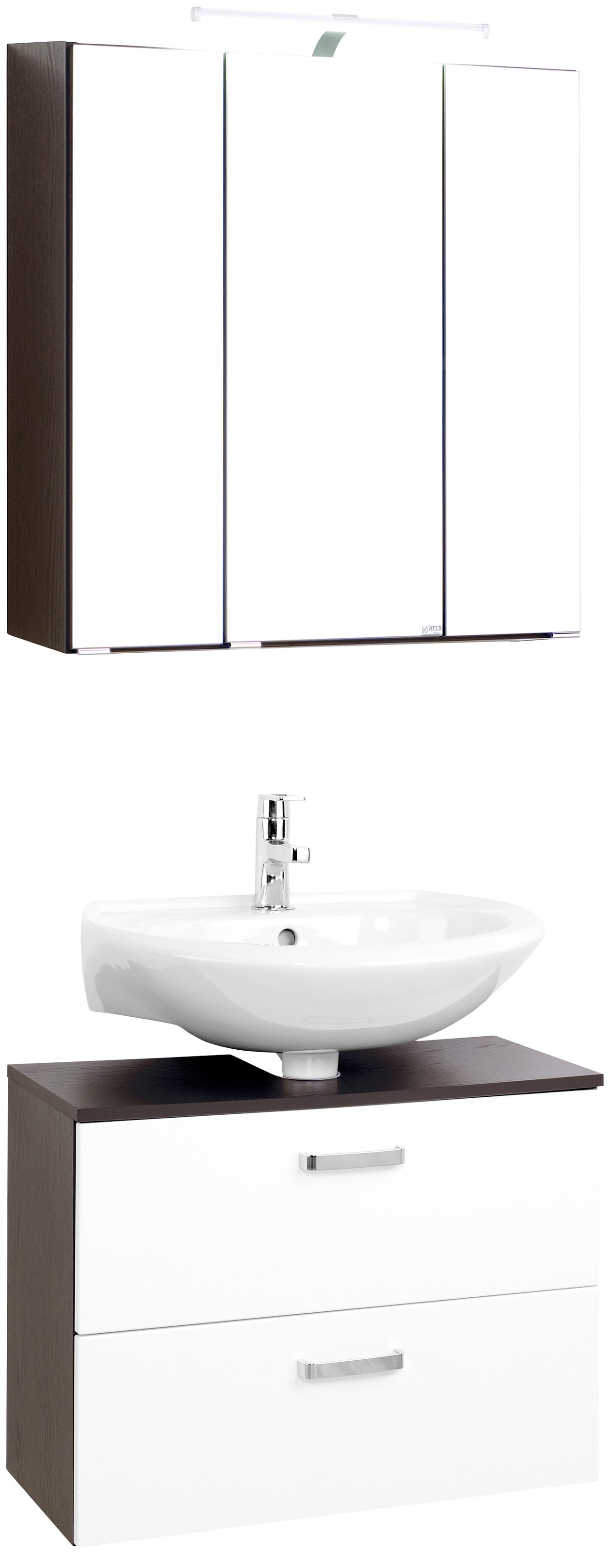 welltime Badmöbel-Set »Dorina«, (2 St.), Breite 60 cm, Spiegelschrank mit L günstig online kaufen