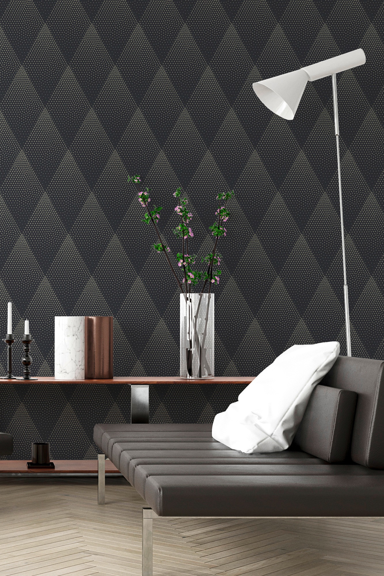living walls Vliestapete »New Walls 50's Glam geometrisch grafisch«, grafisch-geometrisch-gemustert, Grafik Tapete Punkte Tapeten Wohnzimmer Schlafzimmer Küche Flur Design