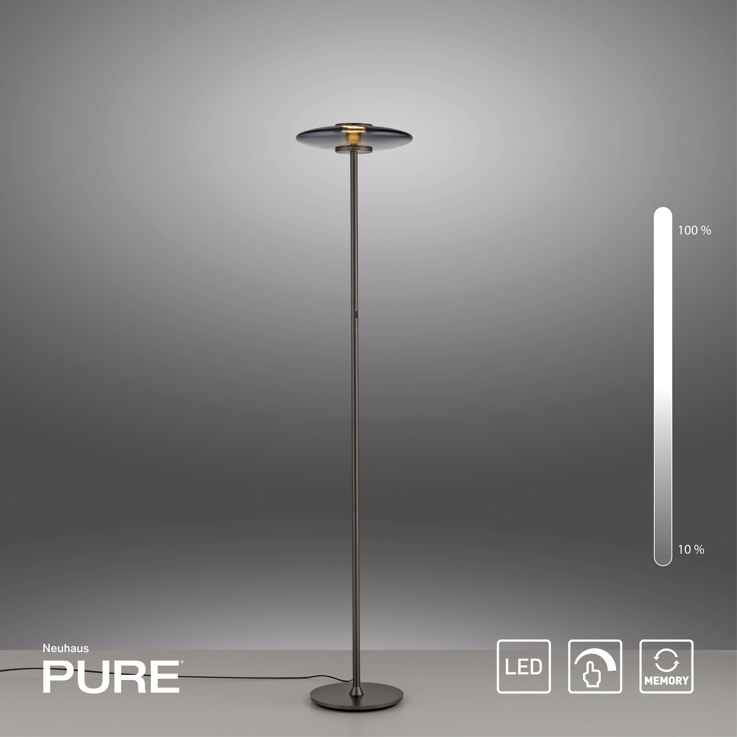 Neuhaus PURE LED Stehlampe »PURE Vitrum« LED-Board 1 Stk. Warmweiß Dimmbar über Touchdimmer