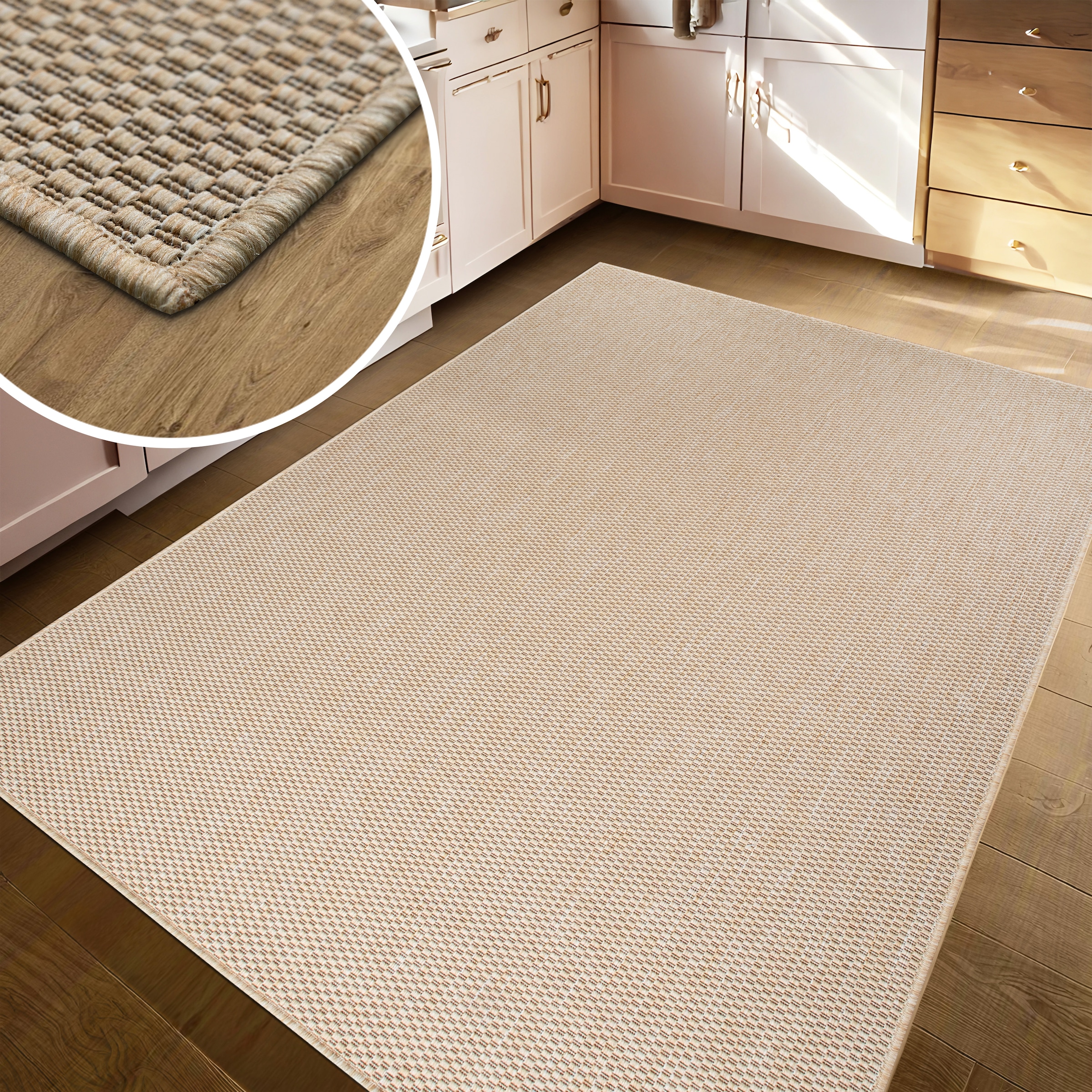 my home Teppich »Venedig auch als Läufer erhältlich«, rechteckig, 4 mm Höhe, In- und Outdoor geeignet, Sisal-Optik, Wetterfest & UV-beständig