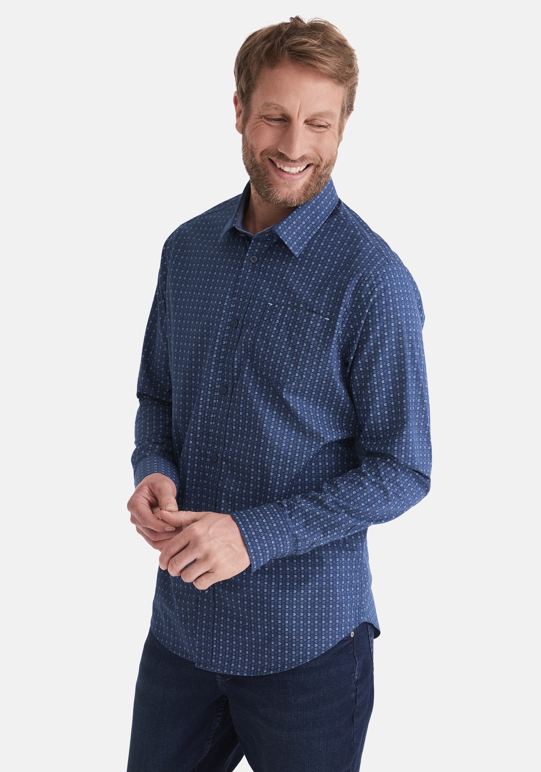 Stooker Men Langarmhemd »HUGH Hemd Langarm Regular Fit« Langarm Hemd Regular Fit für Herren