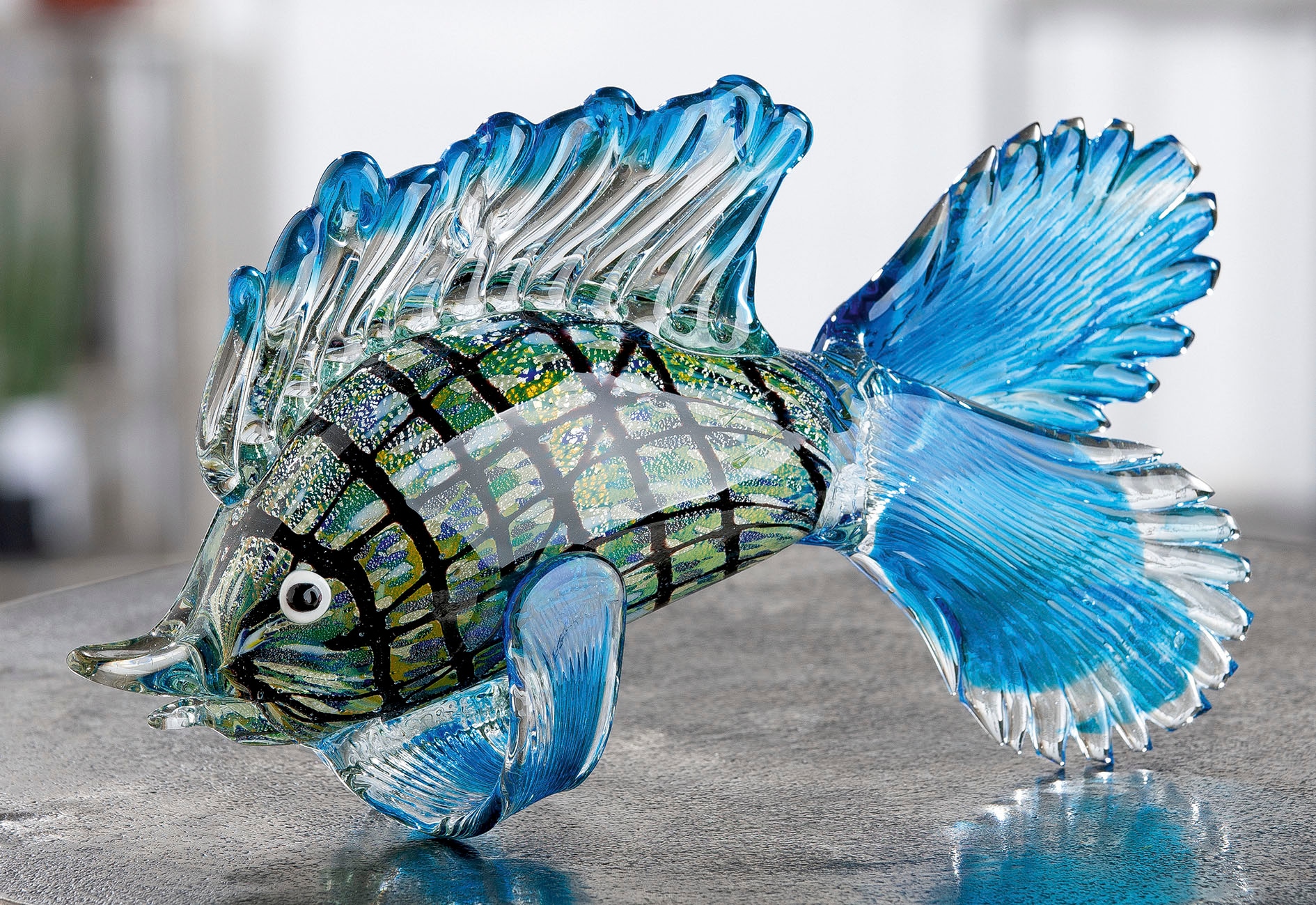 Casablanca by durchgefärbt Rechnung Gilde Tierfigur »Glasfisch auf bestellen Rainbow«, farblich