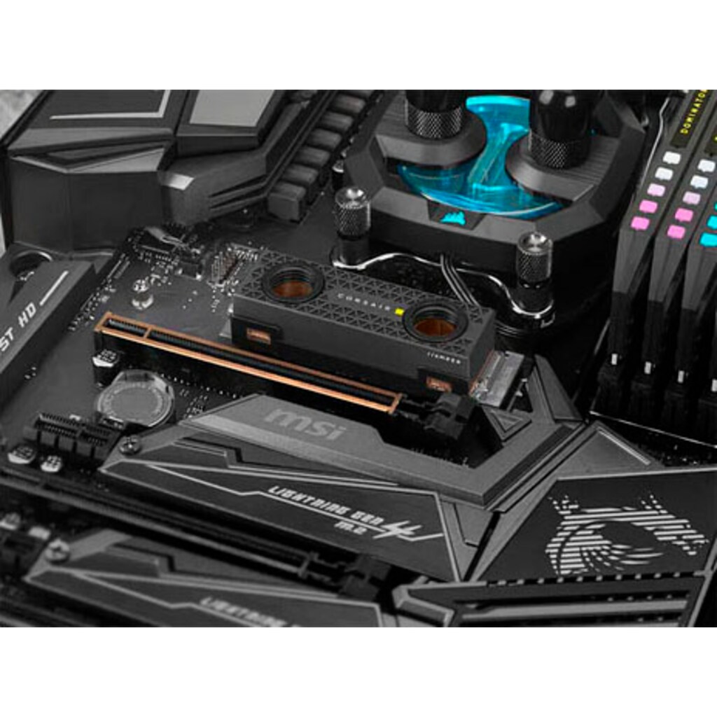 Corsair interne SSD »MP600 PRO XT Hydro X Edition 4TB Gen4 PCIe x4 M.2 NVMe«, Anschluss M.2 PCIe 4.0