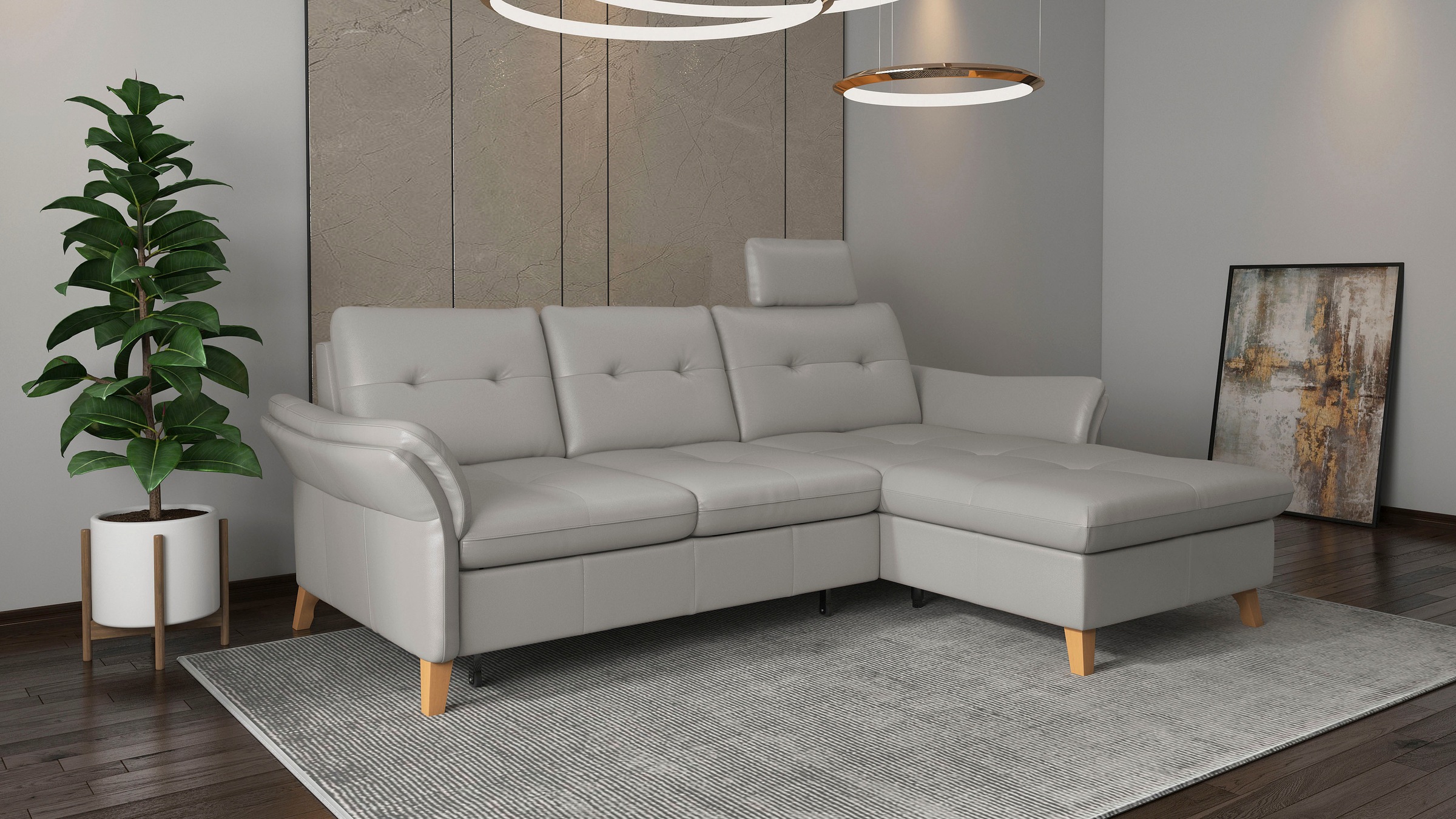 sit&more Ecksofa »Göteborg« Sitztiefenverstellung und Federkern, wahlweise günstig online kaufen