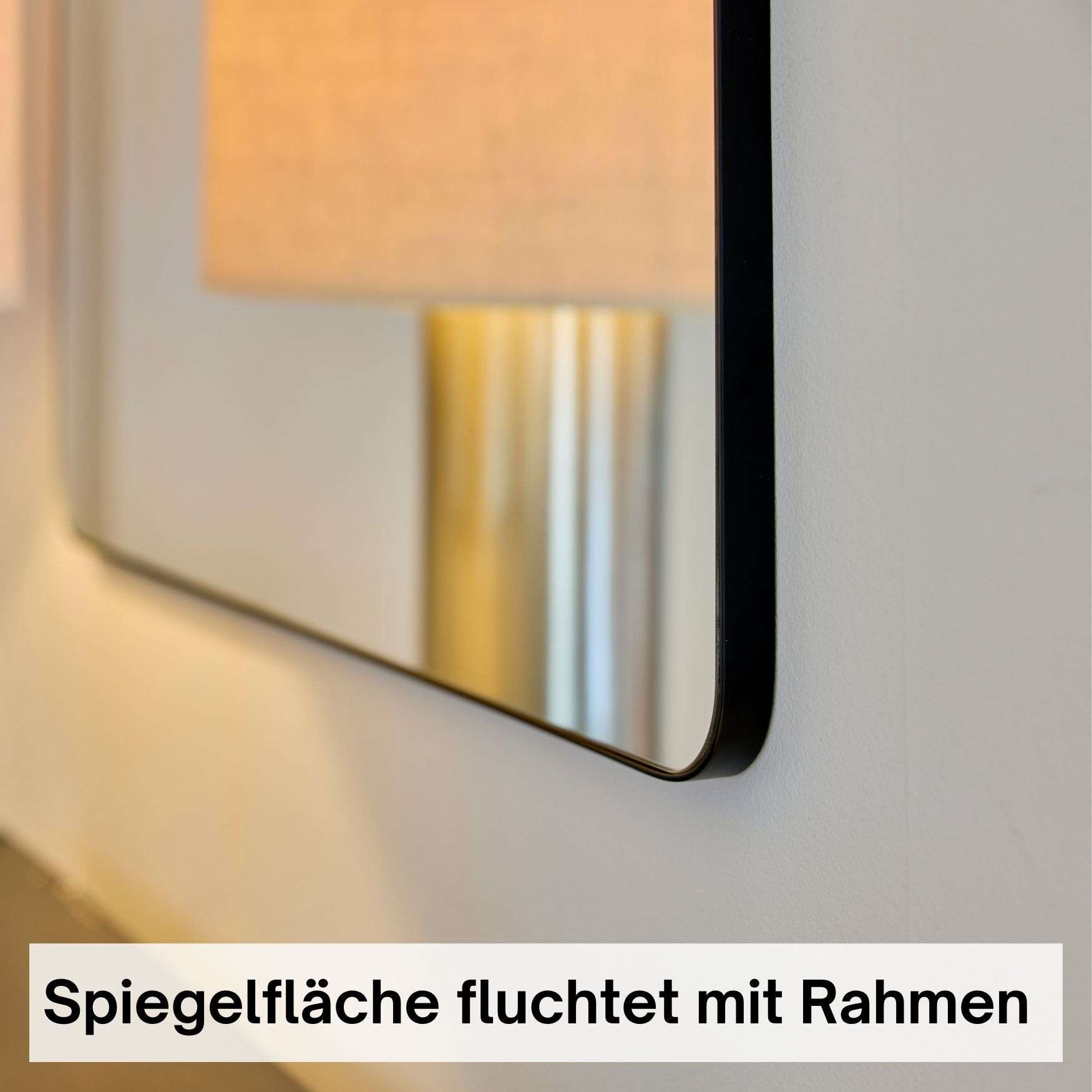 Loevschall Spiegel »Refine, Wandspiegel für alle Raumtypen, Stilvoller Rahmen,«, Spiegel für Schlafzimmer, Wohnzimmer, Garderobe, Flur und Badezimmer