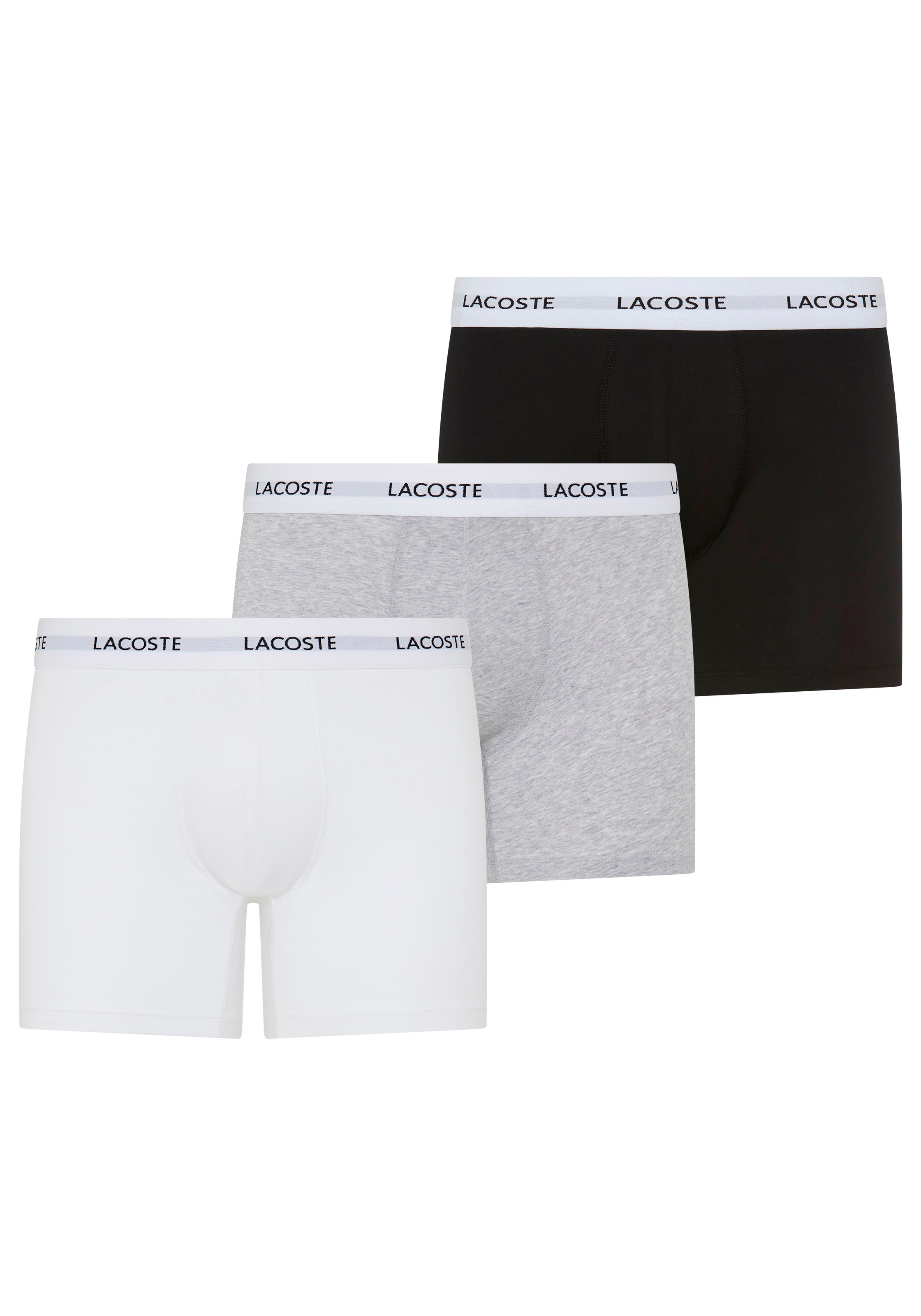Lacoste Boxer »Boxer Brief« Packung, 3er,  mit Lacoste-Schriftzug am Bund