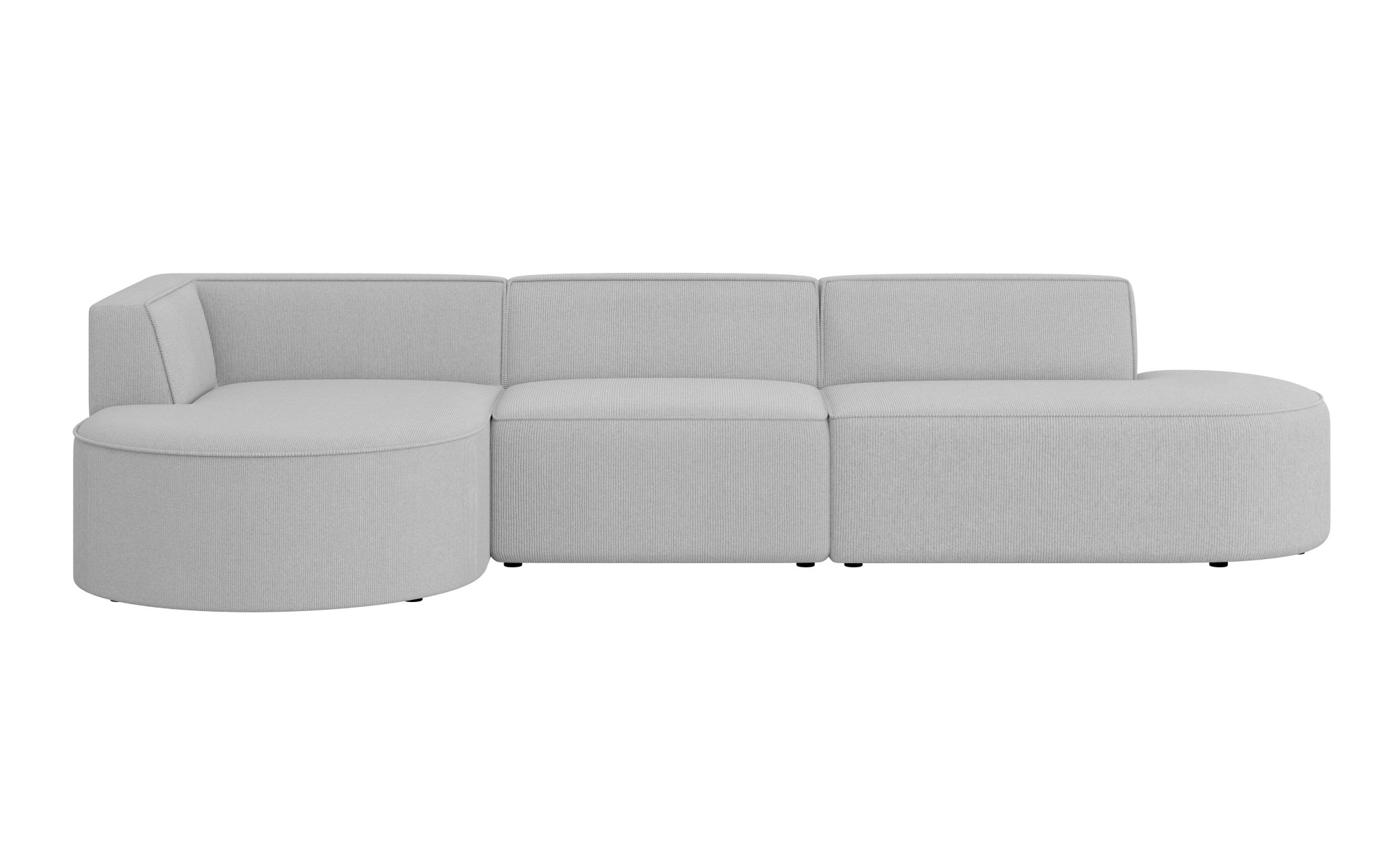 OTTO home Ecksofa »EIVIND Designer Sofa mit Ottomane rechts/links, B/T/H: 343/159/72 cm« L-Form mit Wellenunterfederung, auch in Feincord und Bouclé